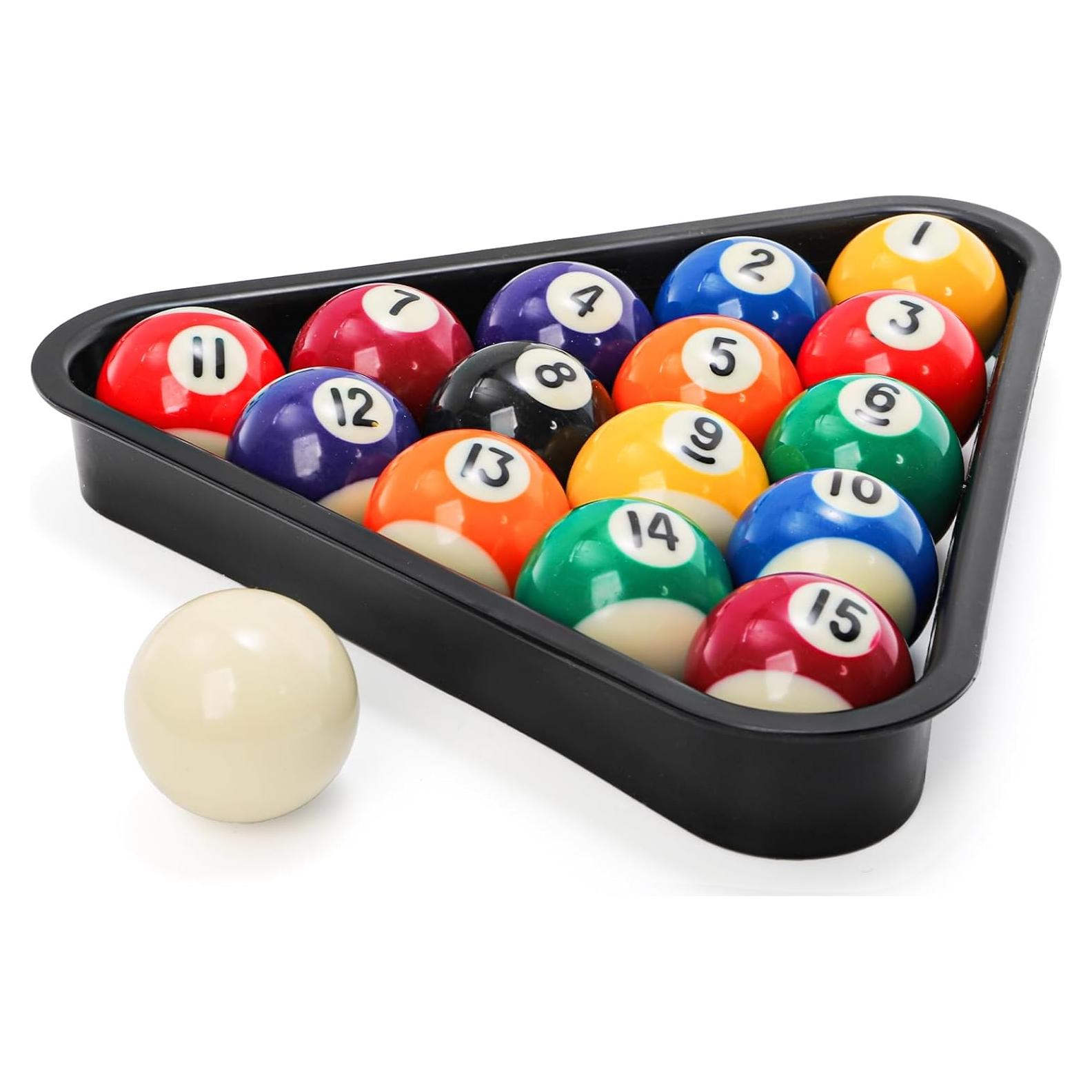 Juego de Bolas de Billar Mini TOPZEA 3.81 cm con Rack