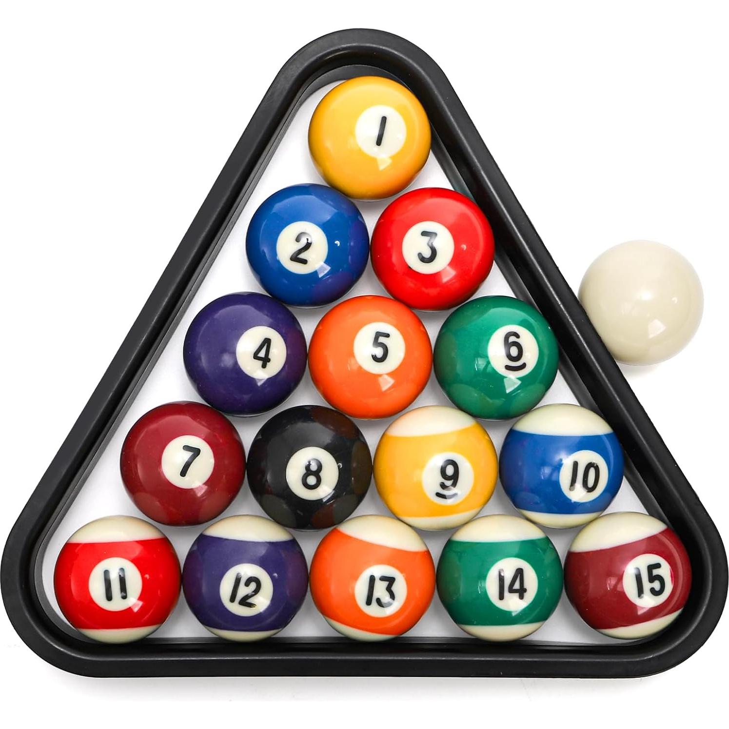 Juego de Bolas de Billar Mini TOPZEA 3.81 cm con Rack