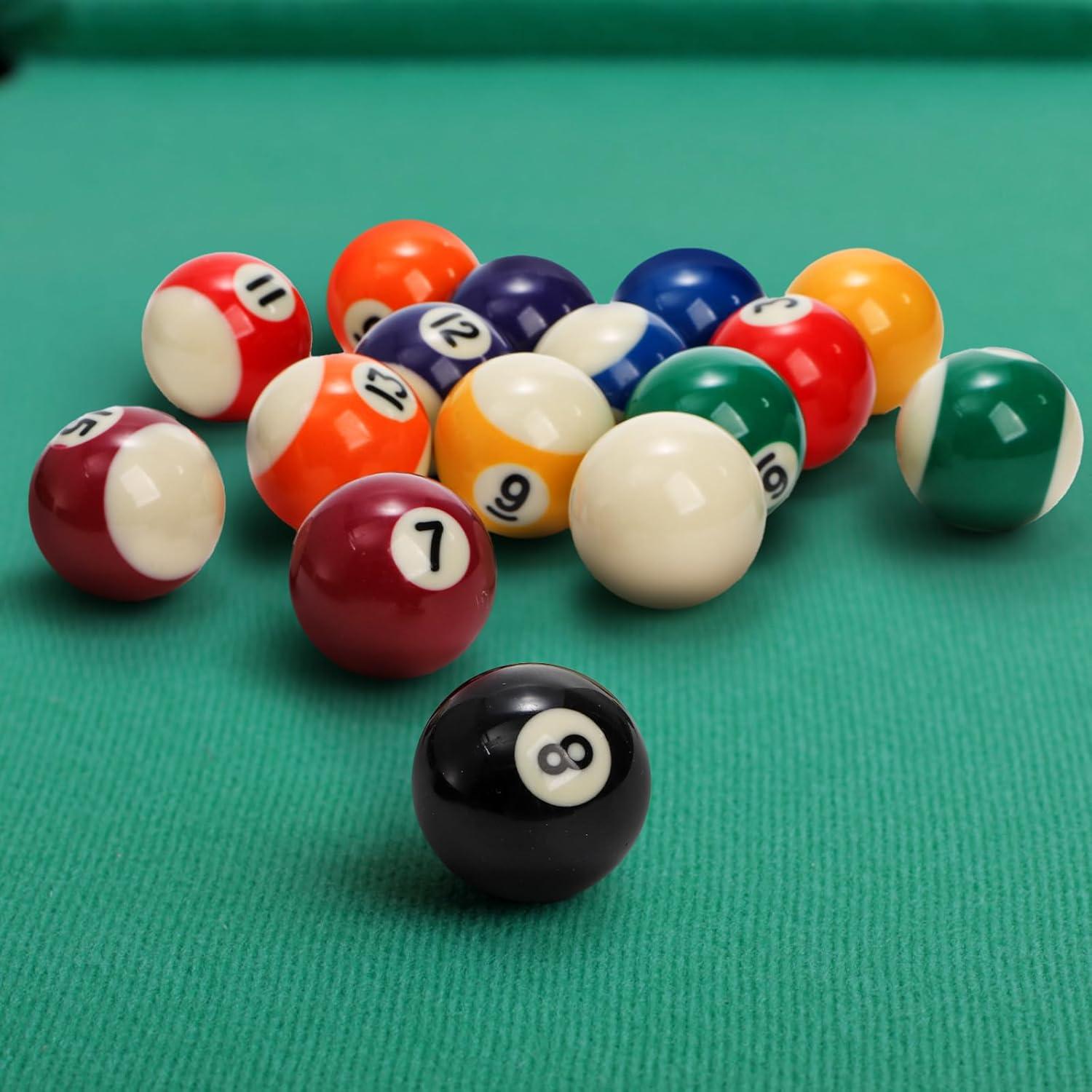 Juego de Bolas de Billar Mini TOPZEA 3.81 cm con Rack