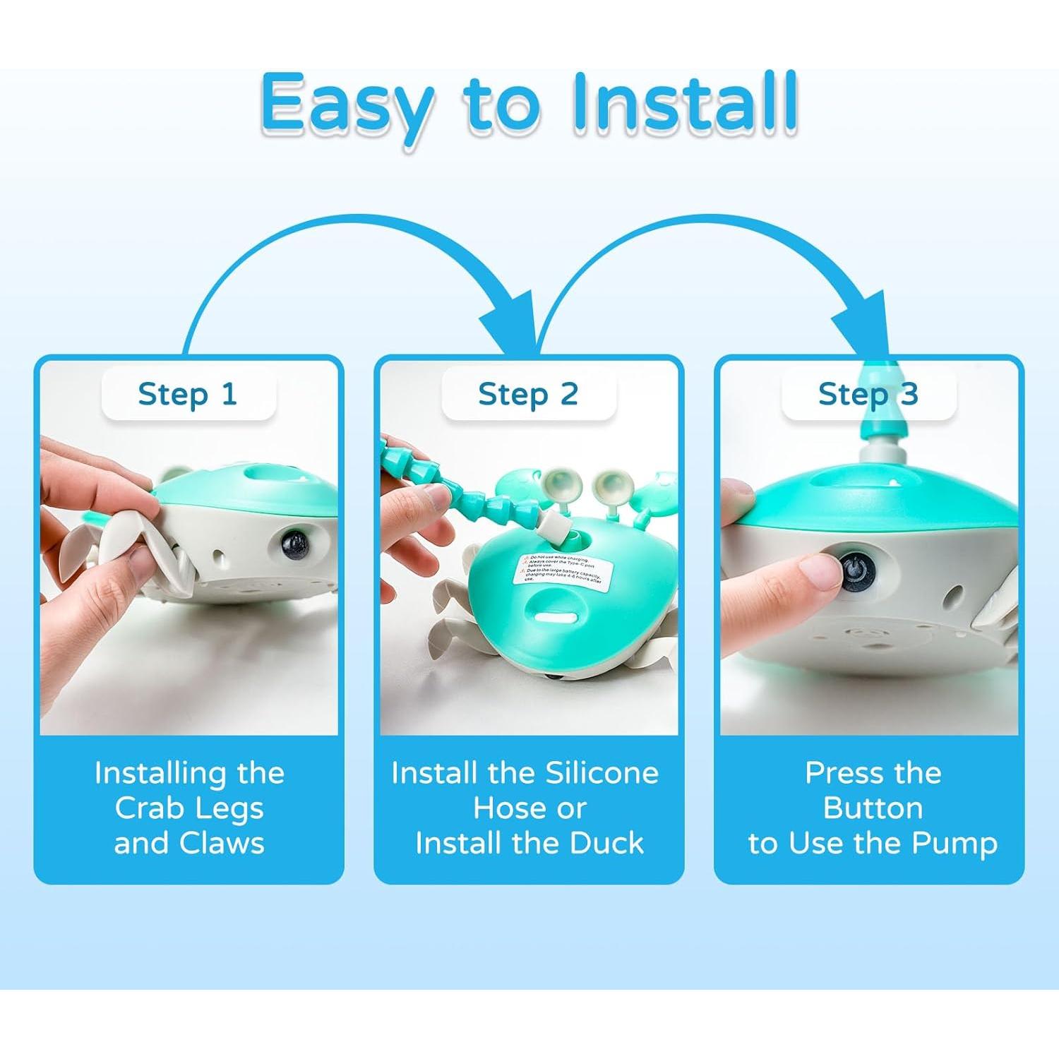 Bomba de Agua JOYCUDDLE Cangrejo IP67 6 Horas Diversión Niños