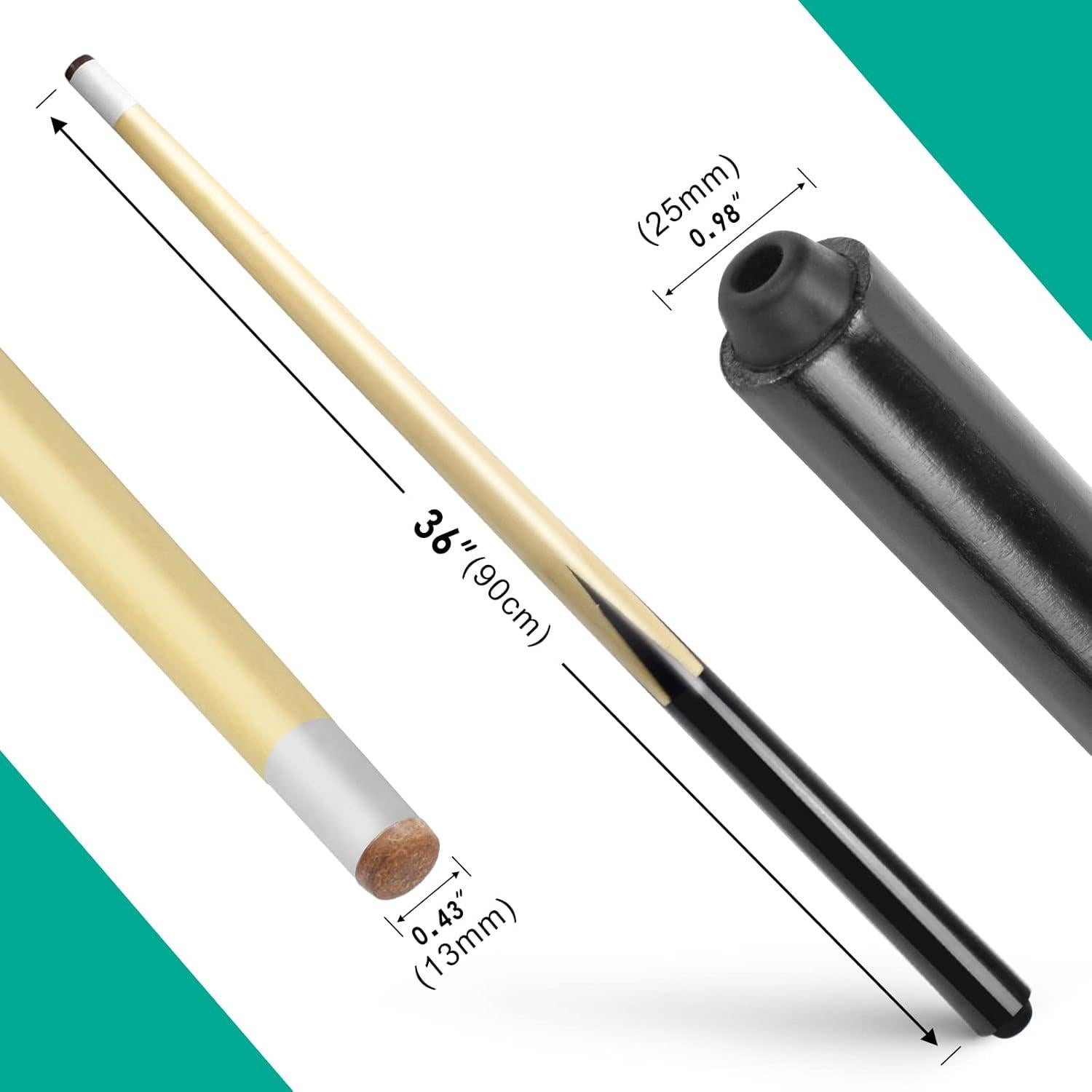 Palos de Billar de Madera VANLAN 91.44 cm Juego de 2