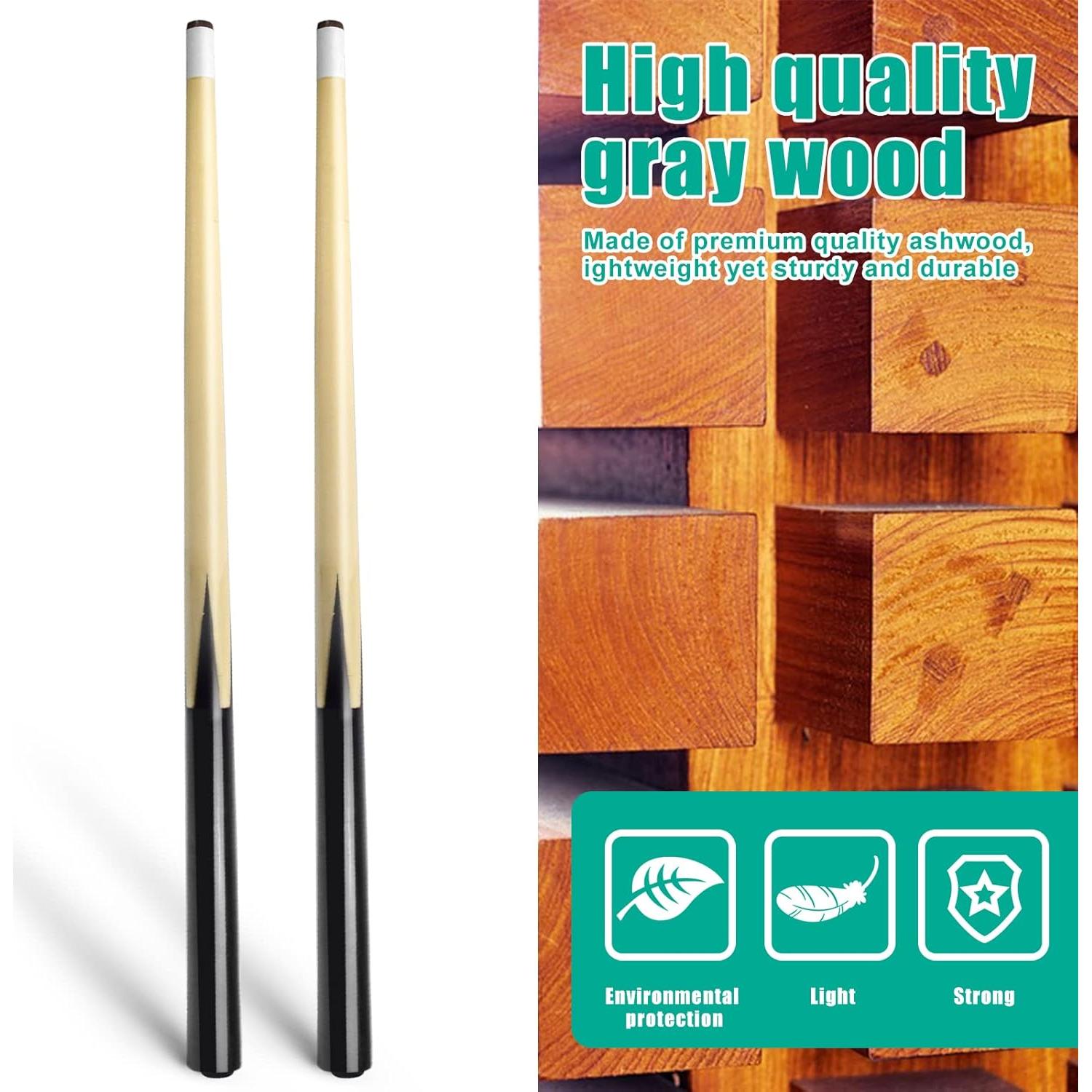 Palos de Billar de Madera VANLAN 91.44 cm Juego de 2