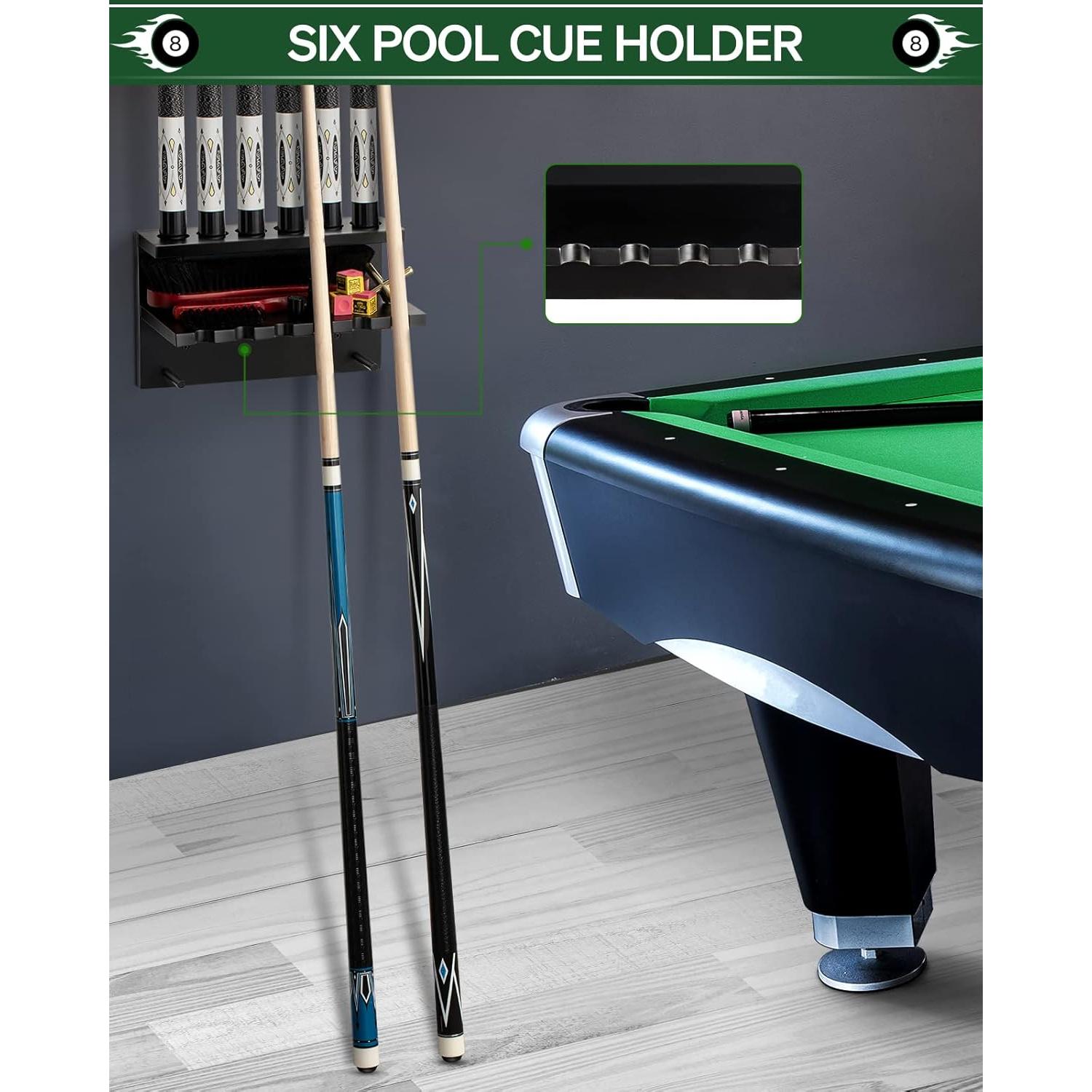 Soporte de Pala de Pool EXTCCT Montado en Pared para 6 Palas
