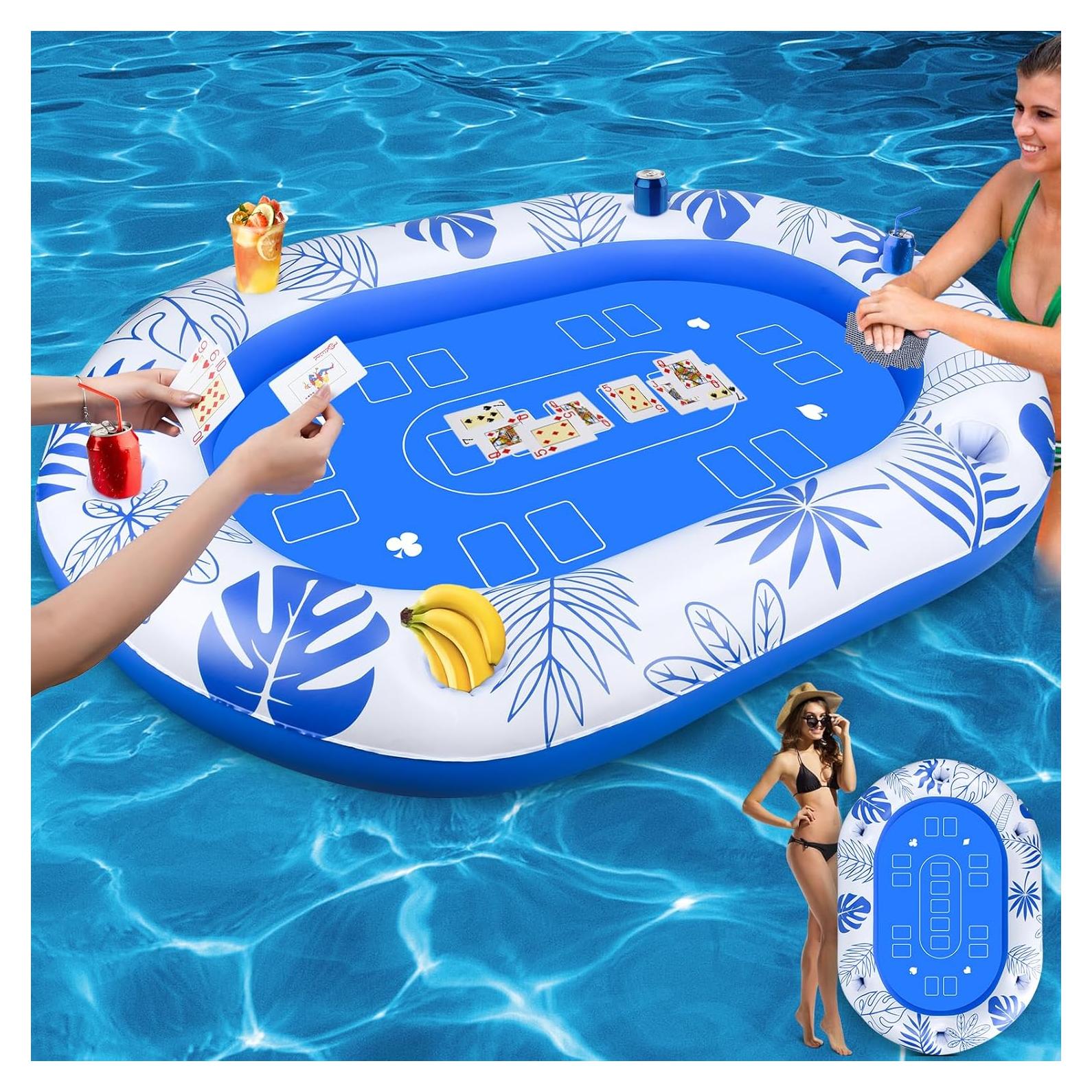 Mesa Inflable Flotante de Juegos Hidixion 142x99 cm con Soportes