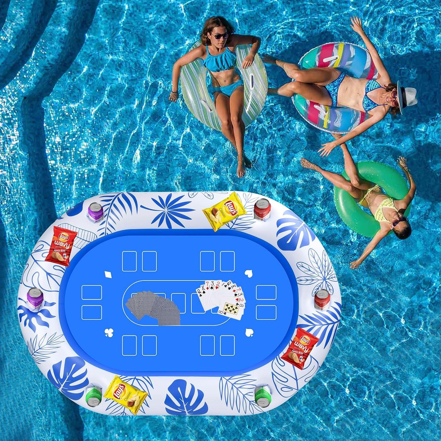 Mesa Inflable Flotante de Juegos Hidixion 142x99 cm con Soportes