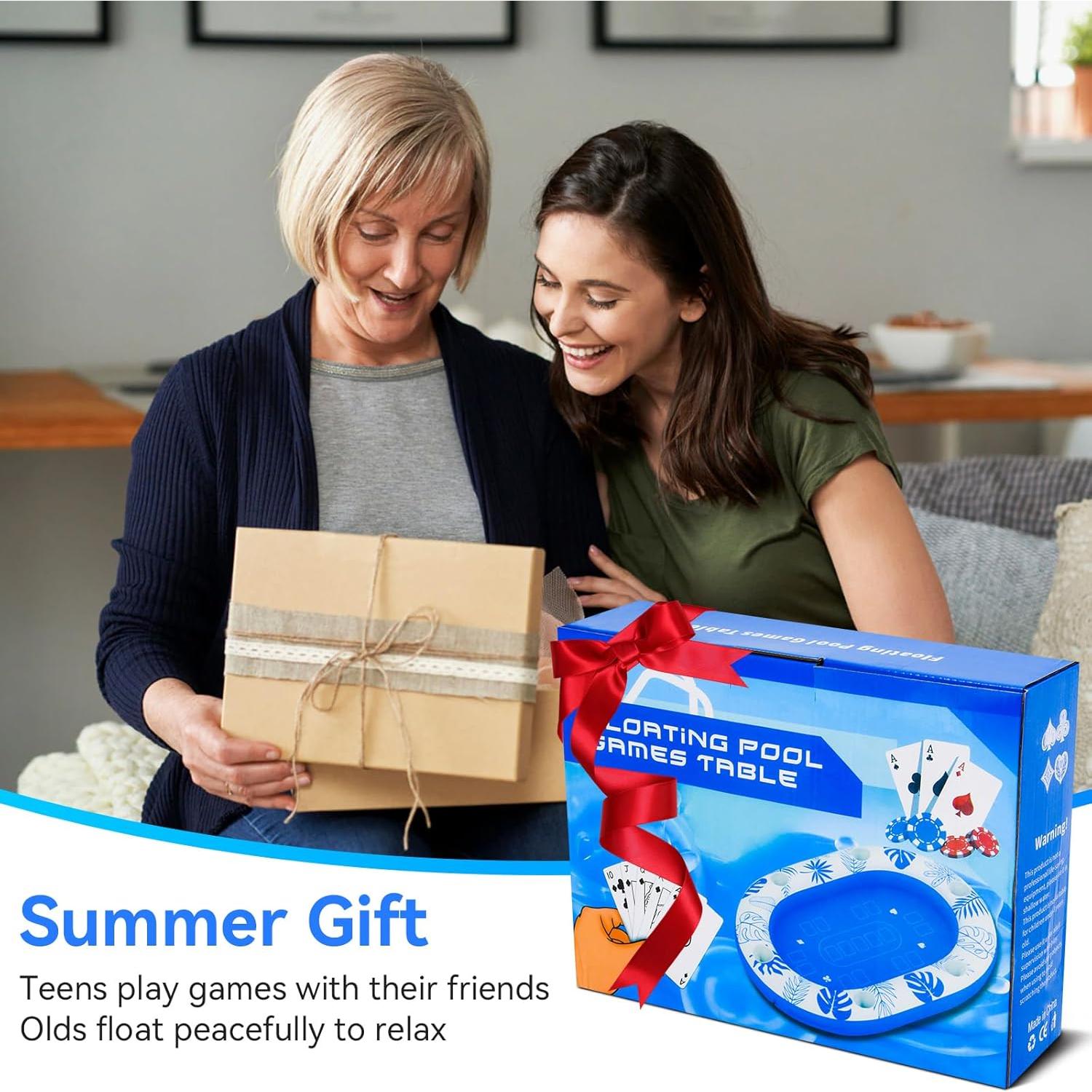 Mesa Inflable Flotante de Juegos Hidixion 142x99 cm con Soportes