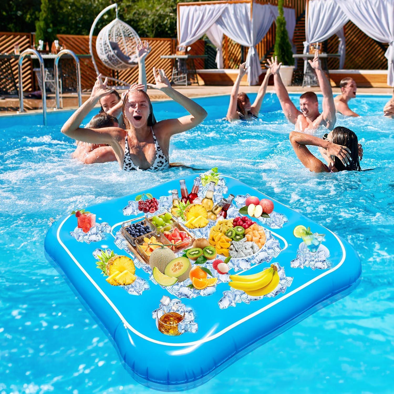 Mesa Inflable de Juego Fistone - Flotante para Piscina 91x91cm