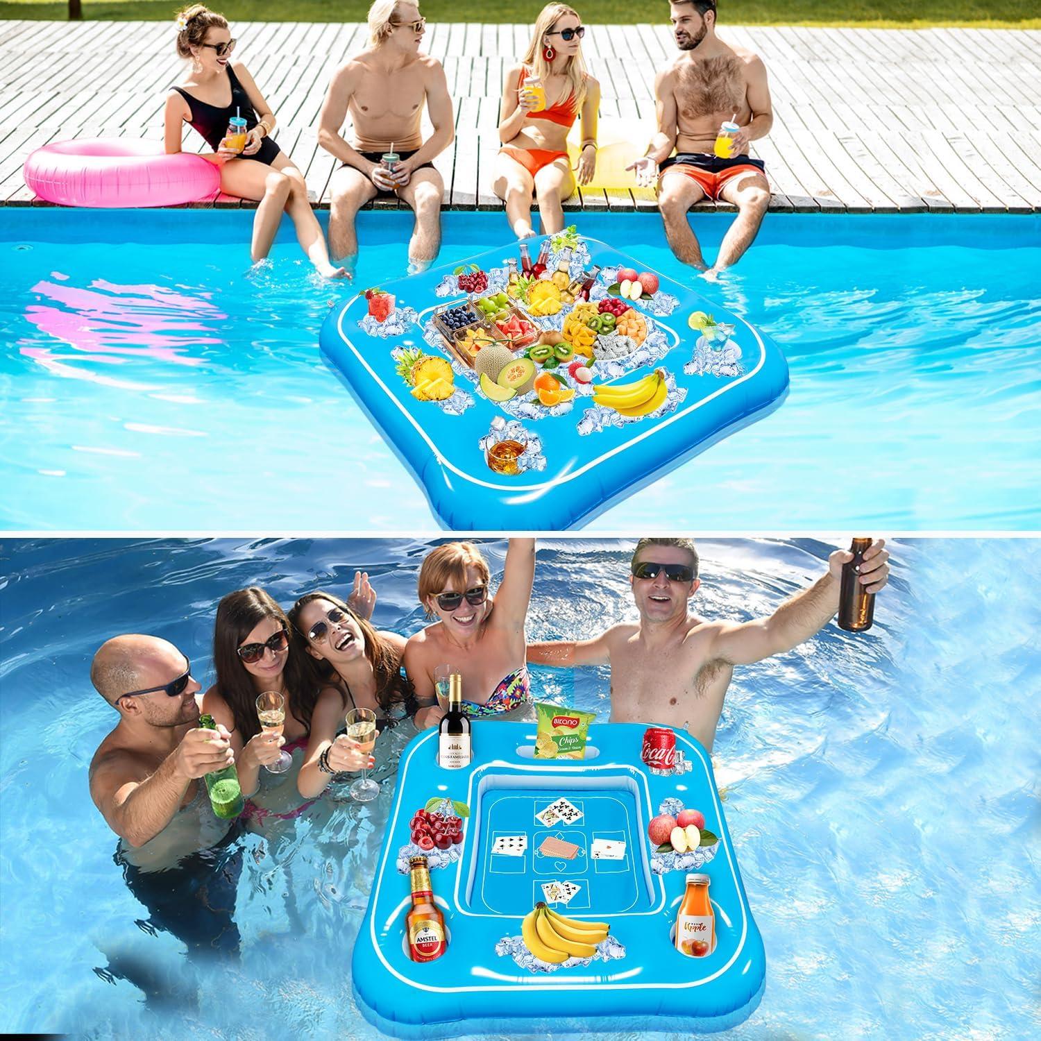Mesa Inflable de Juego Fistone - Flotante para Piscina 91x91cm