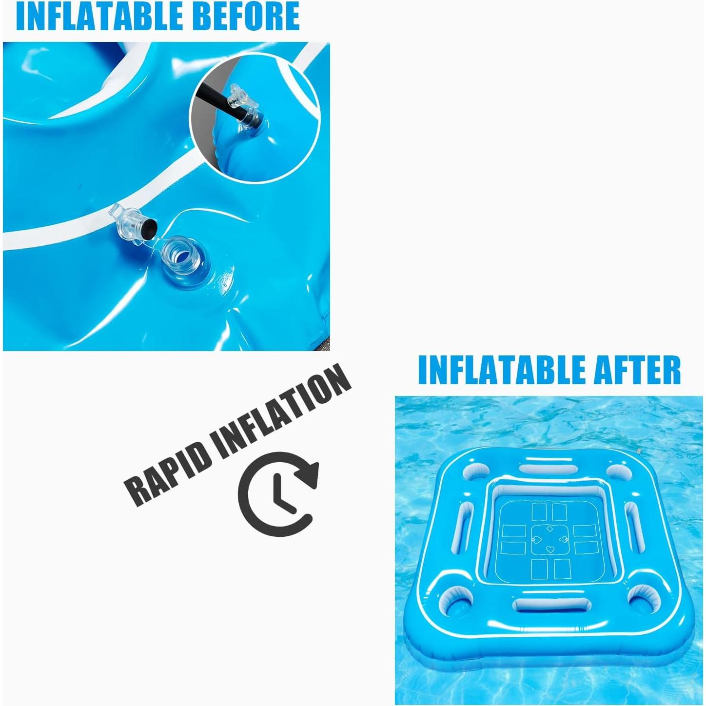 Mesa Inflable de Juego Fistone - Flotante para Piscina 91x91cm