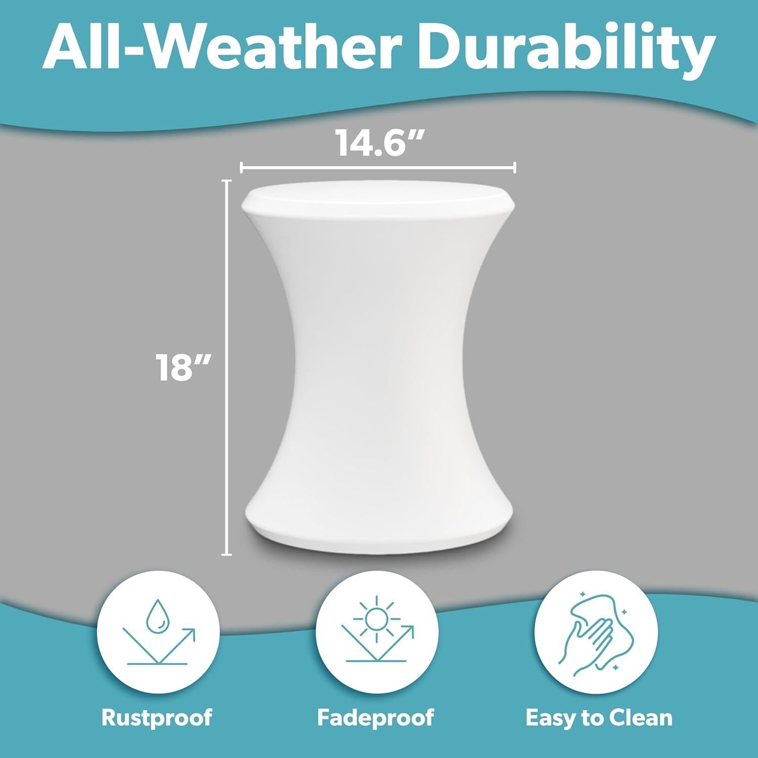 Mesa Lateral Exterior GoSports Coast Modern - 37x37 cm - Para Piscina y Patio