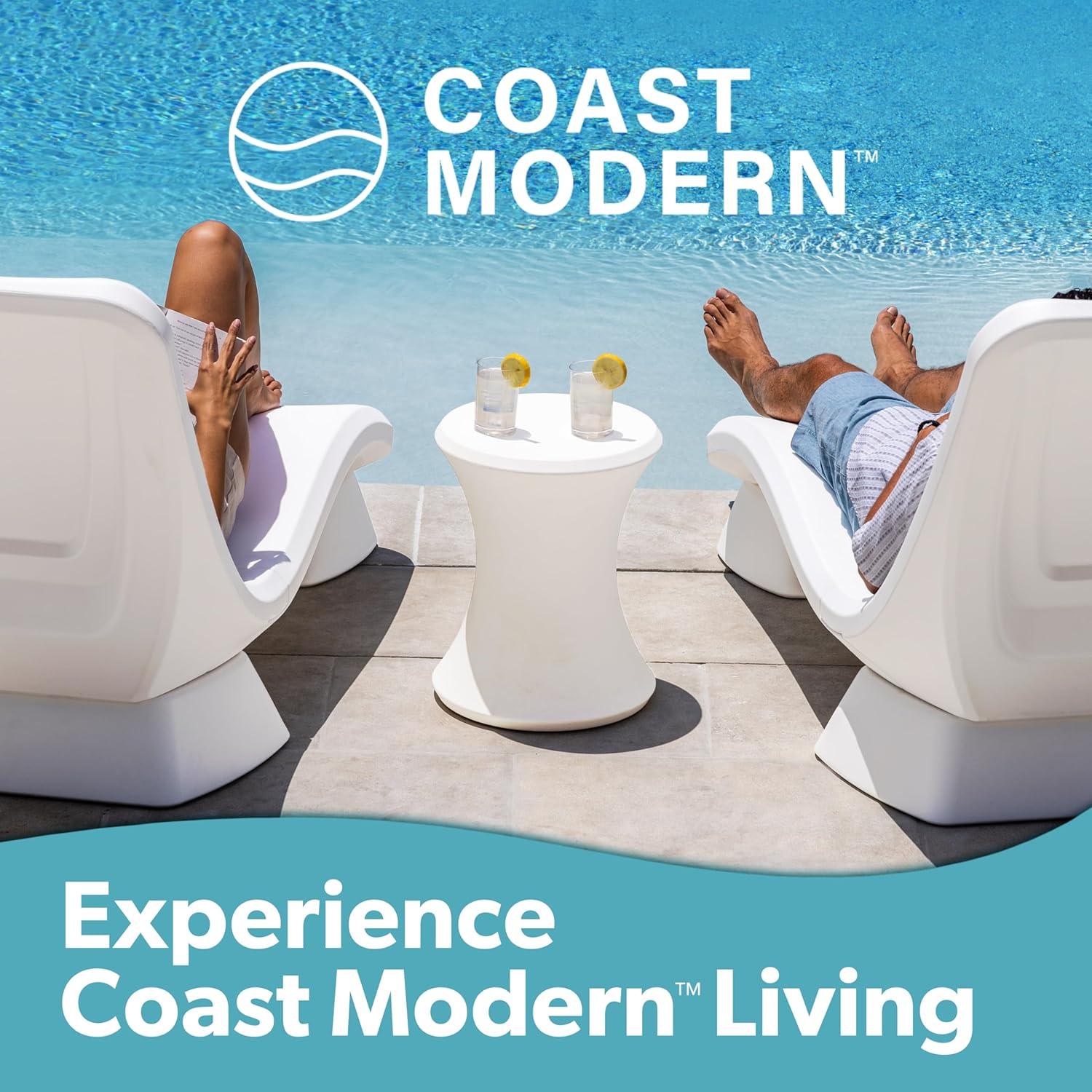 Mesa Lateral Exterior GoSports Coast Modern - 37x37 cm - Para Piscina y Patio