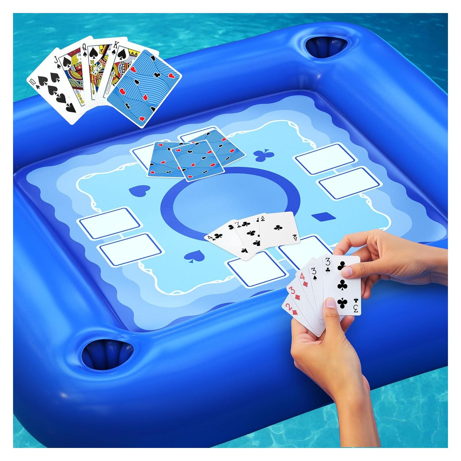 Mesa Flotante para Piscina DIMROM con Portavasos y Cartas