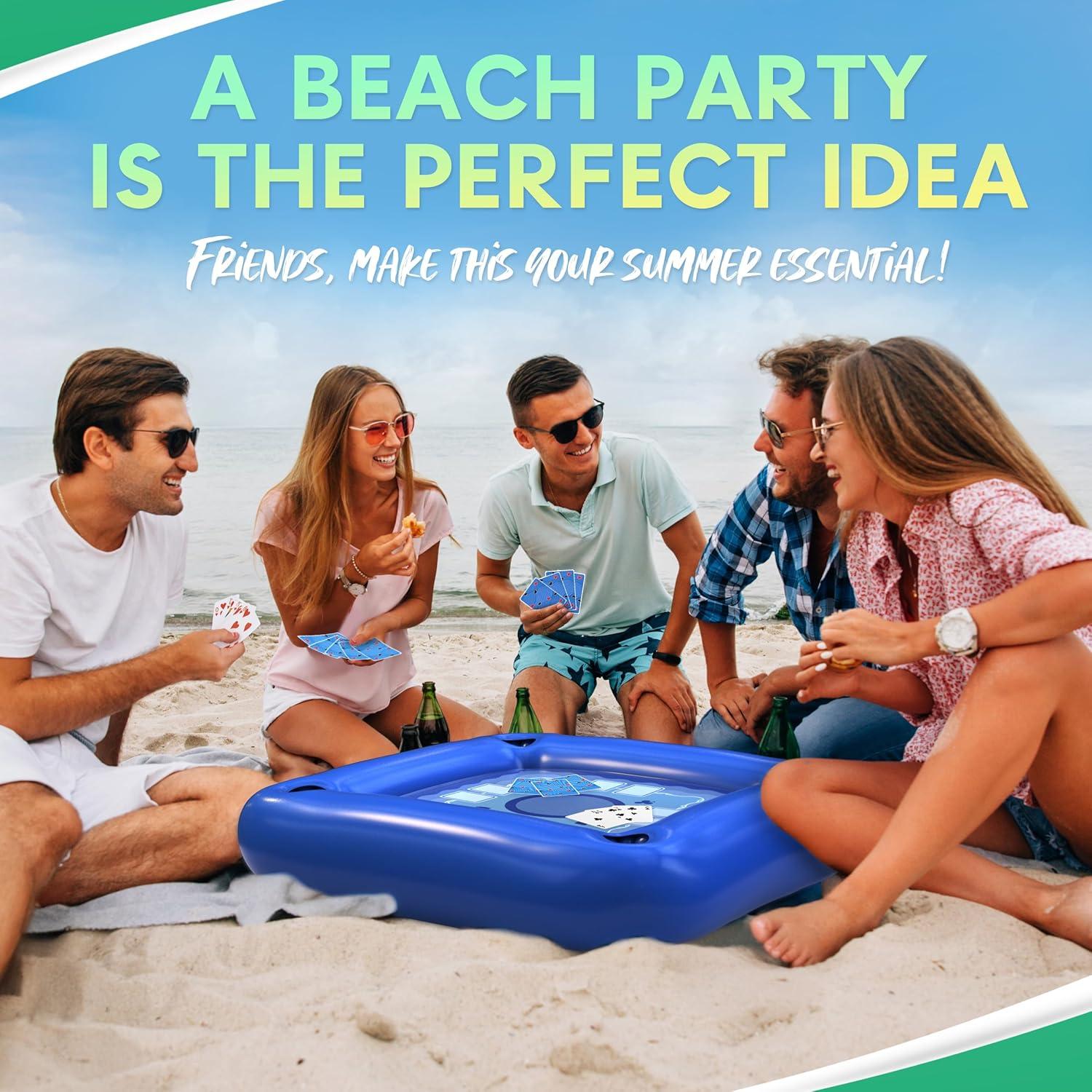 Mesa Flotante para Piscina DIMROM con Portavasos y Cartas