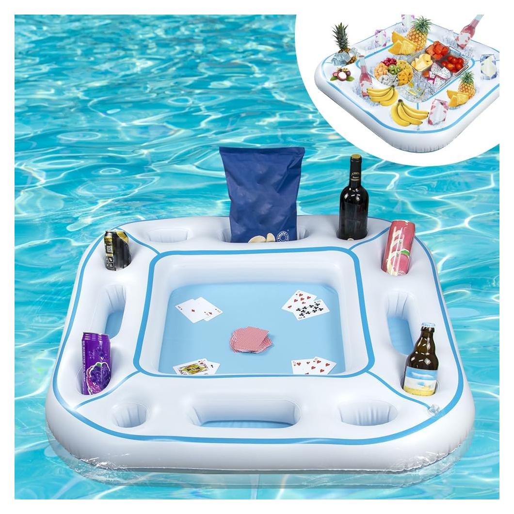 Mesa Flotante para Juegos de Pool GNYOGO 96.5x96.5cm Blanca
