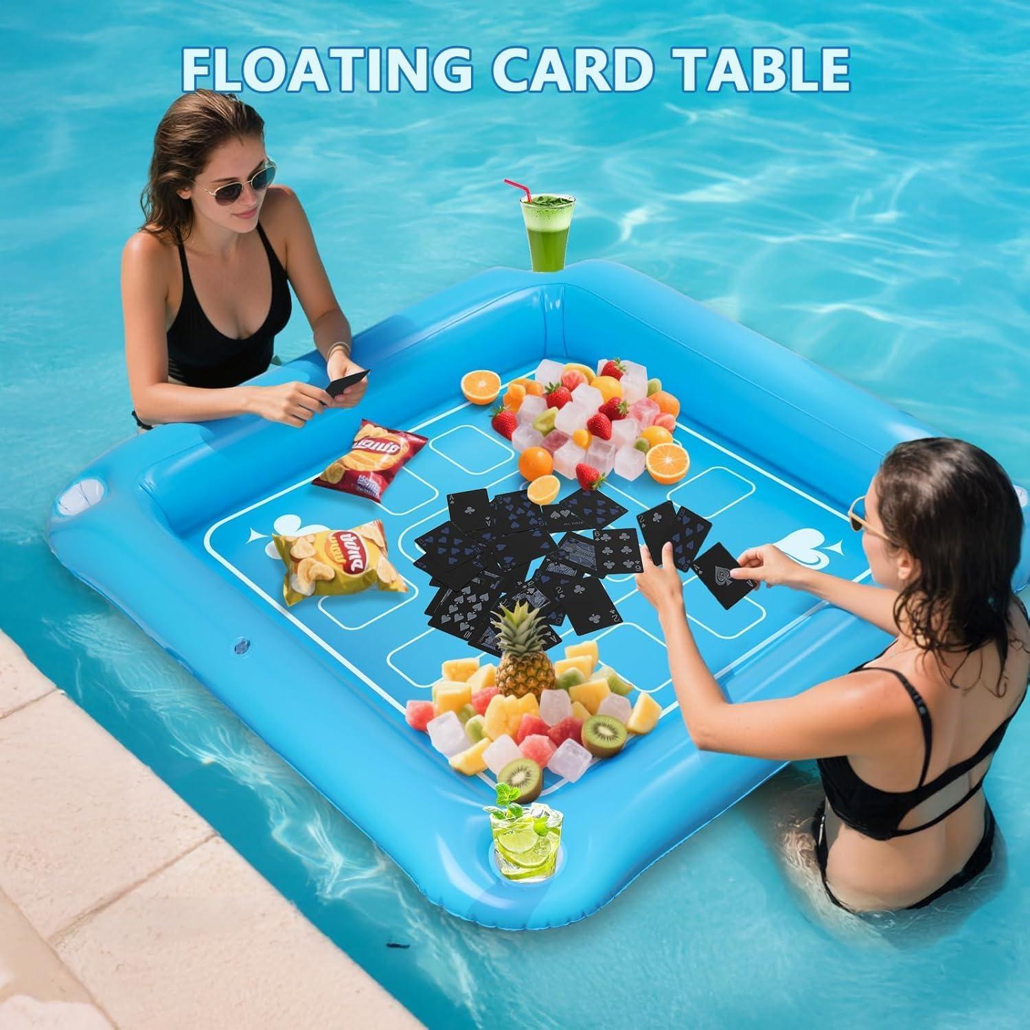 Mesa Inflable Flotante para Piscina Lucky Mami 101.6cm con Cartas