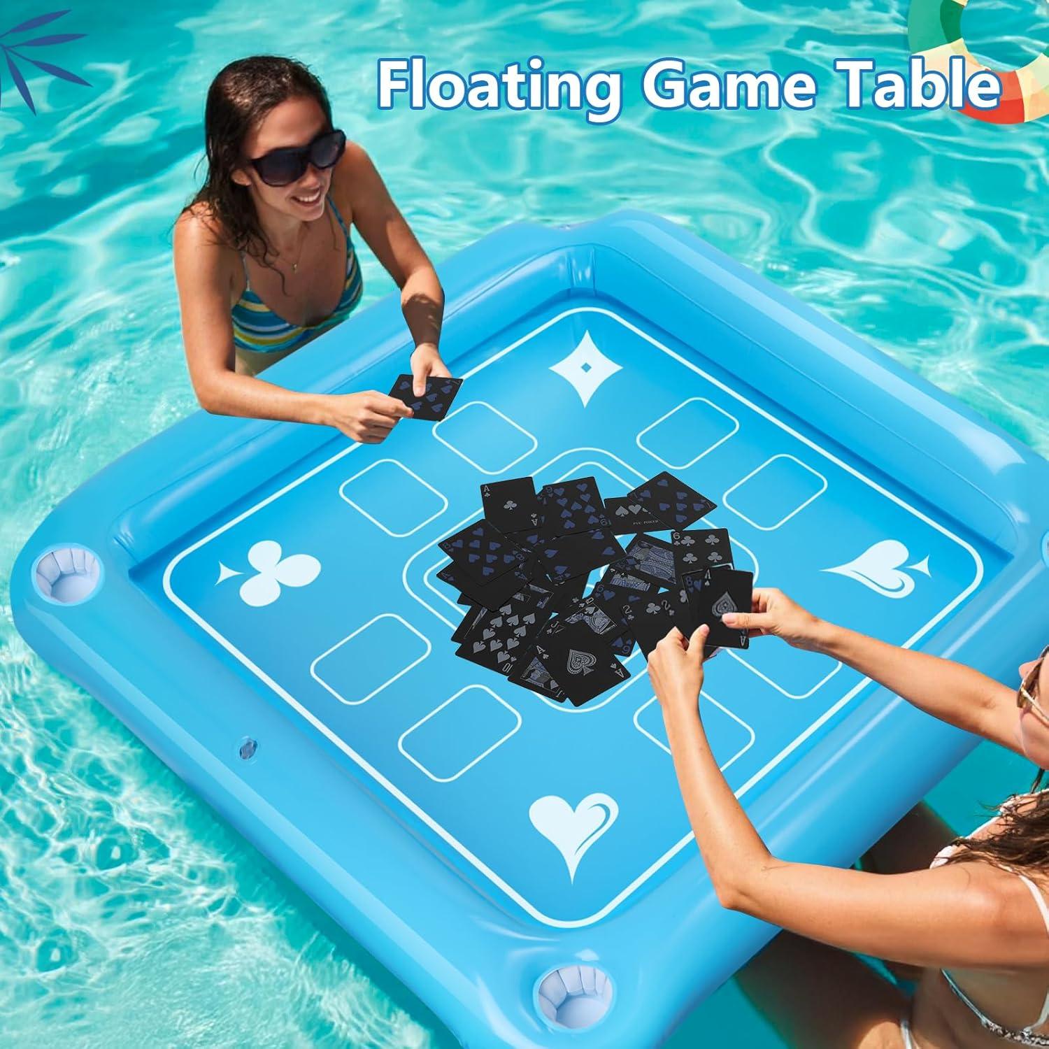 Mesa Inflable Flotante para Piscina Lucky Mami 101.6cm con Cartas