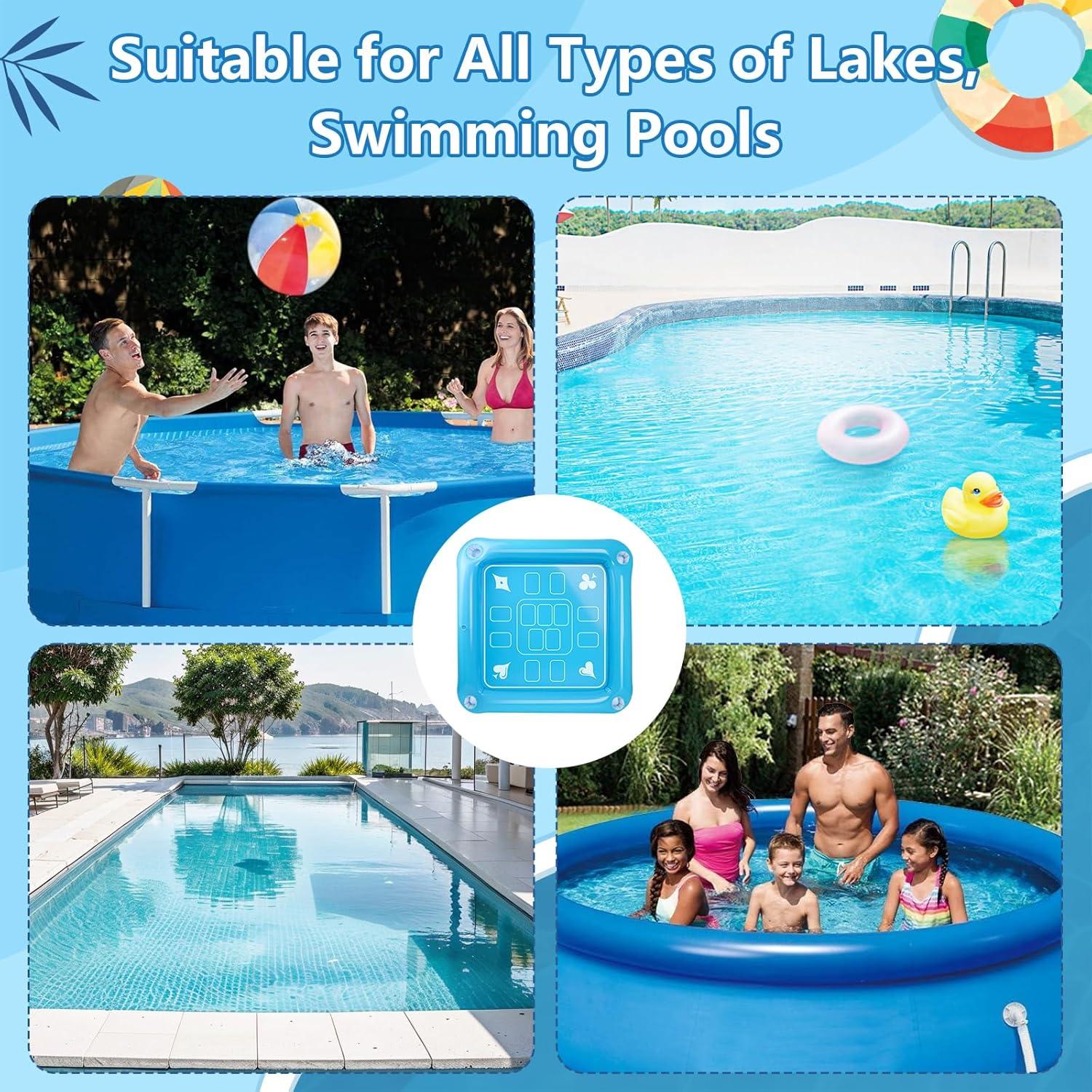 Mesa Inflable Flotante para Piscina Lucky Mami 101.6cm con Cartas