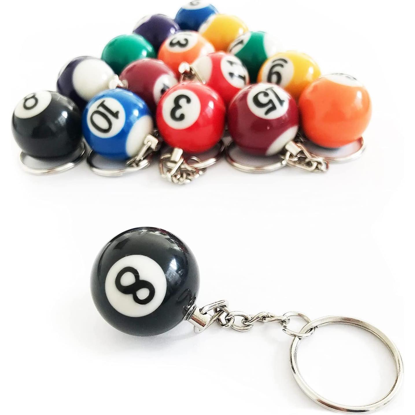 Llaveros de Bola de Billar JUSTAUS 16 Pcs Multicolor