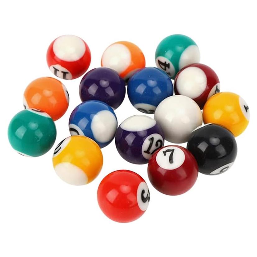 Conjunto de 16 Bolas de Billar Mini GSHLLO 2.5cm Plástico