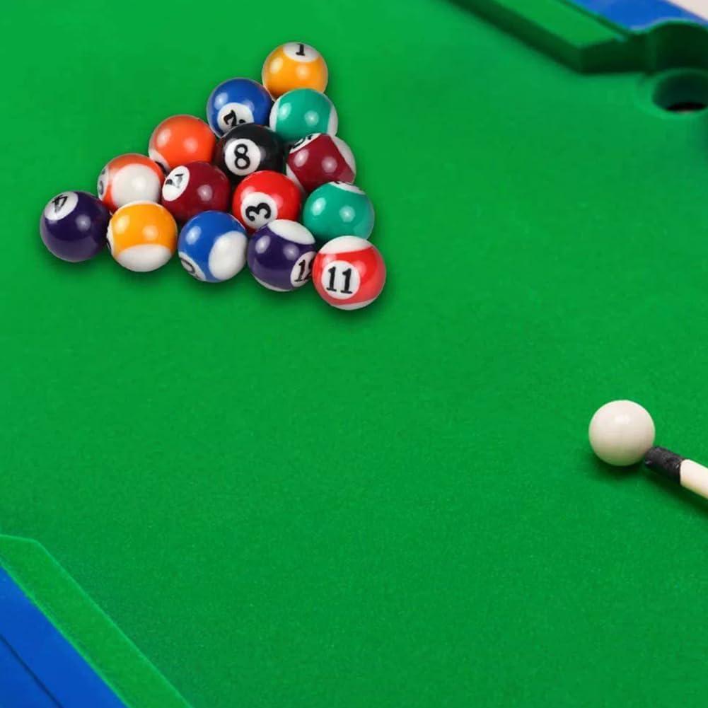 Conjunto de 16 Bolas de Billar Mini GSHLLO 2.5cm Plástico