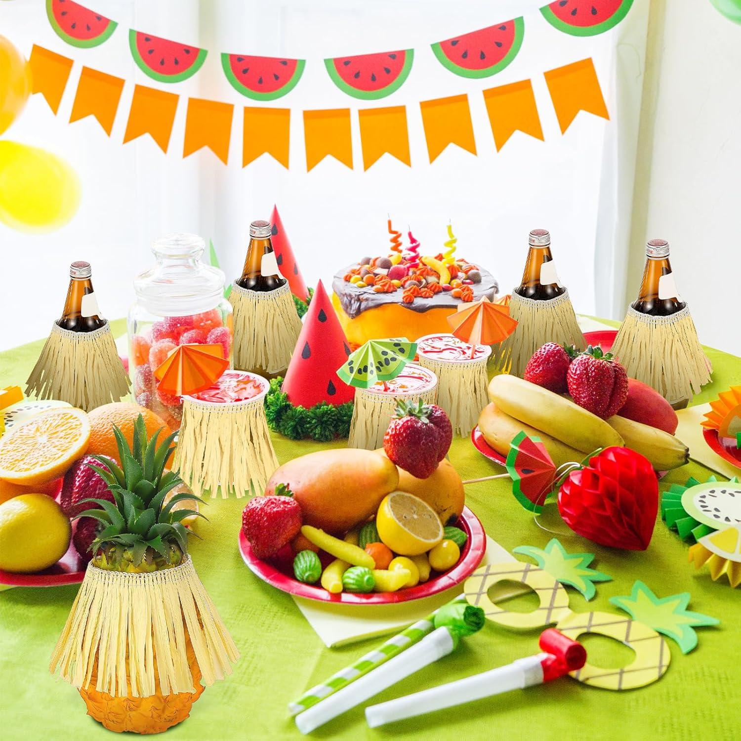 Faldas de Mesa Hawaianas de Papel 4 Rollos 1.19 x 9.14 m