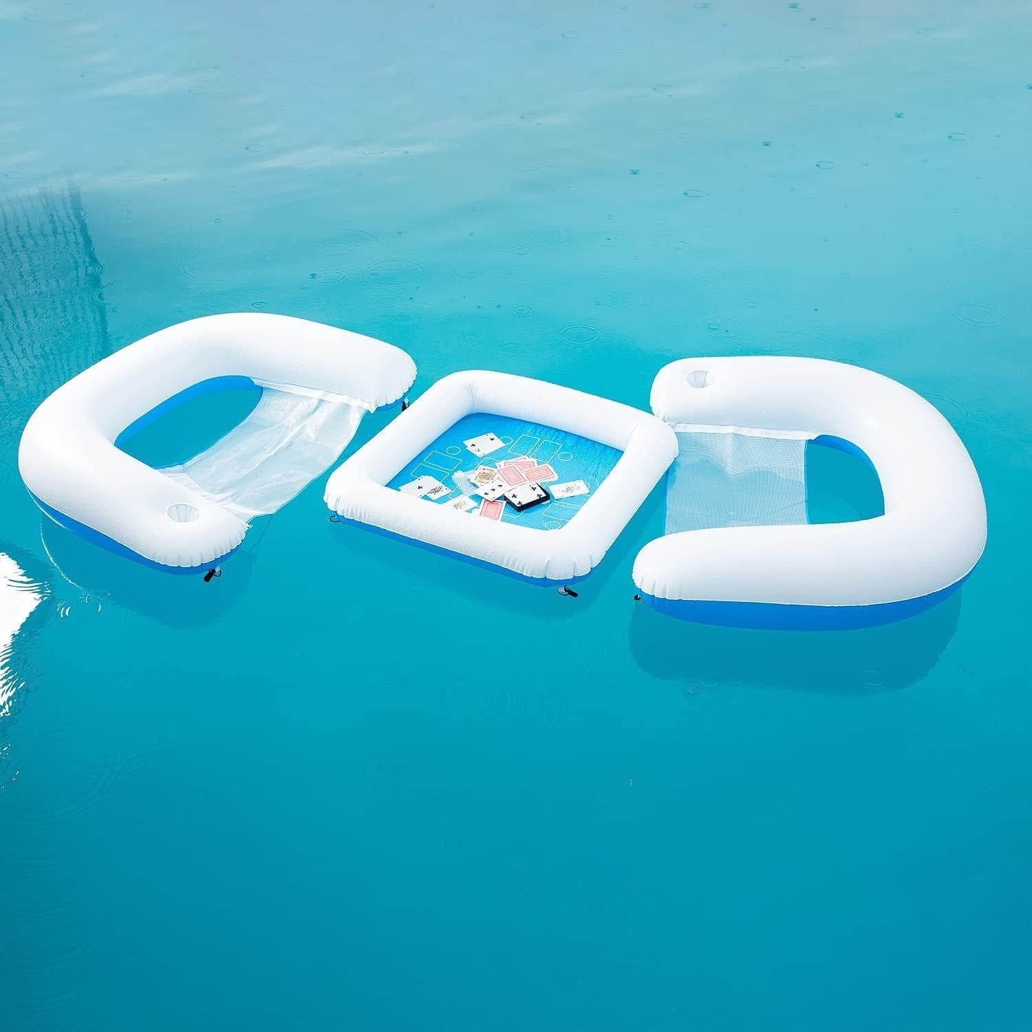 Conjunto Inflable de Juego Zento para Piscina con Mesa y Sillas