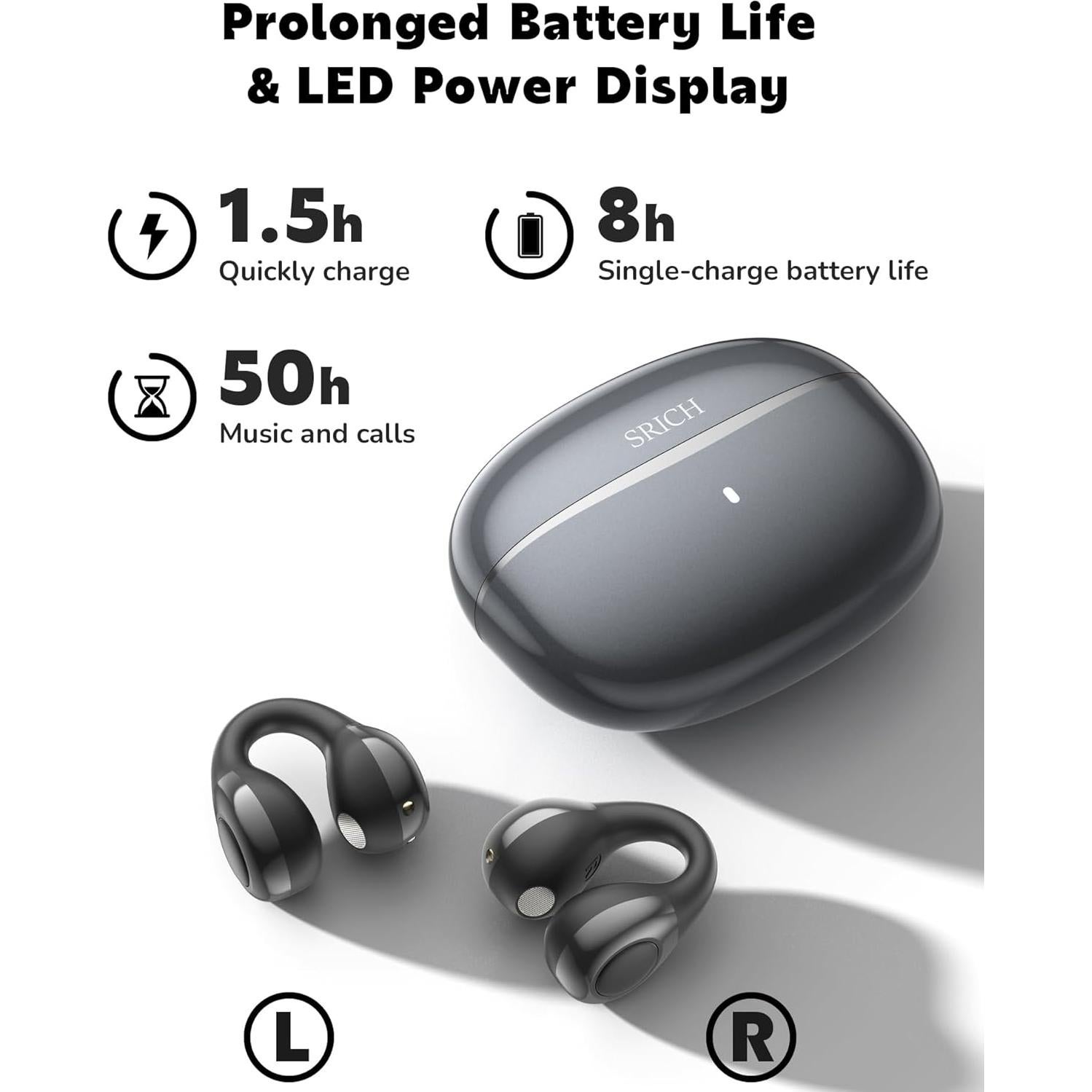 Auriculares de Traducción Inalámbricos SRICH Negro 144 Idiomas