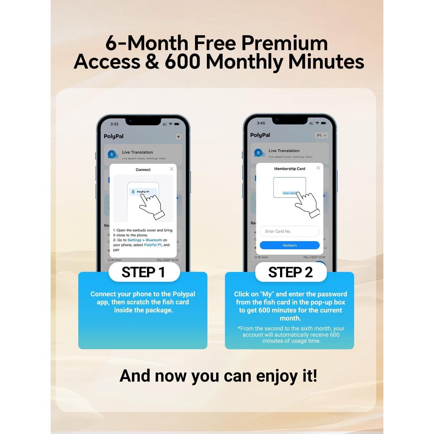 Auriculares Traductores AI Polypal P1 - 138 Idiomas, Reducción de Ruido