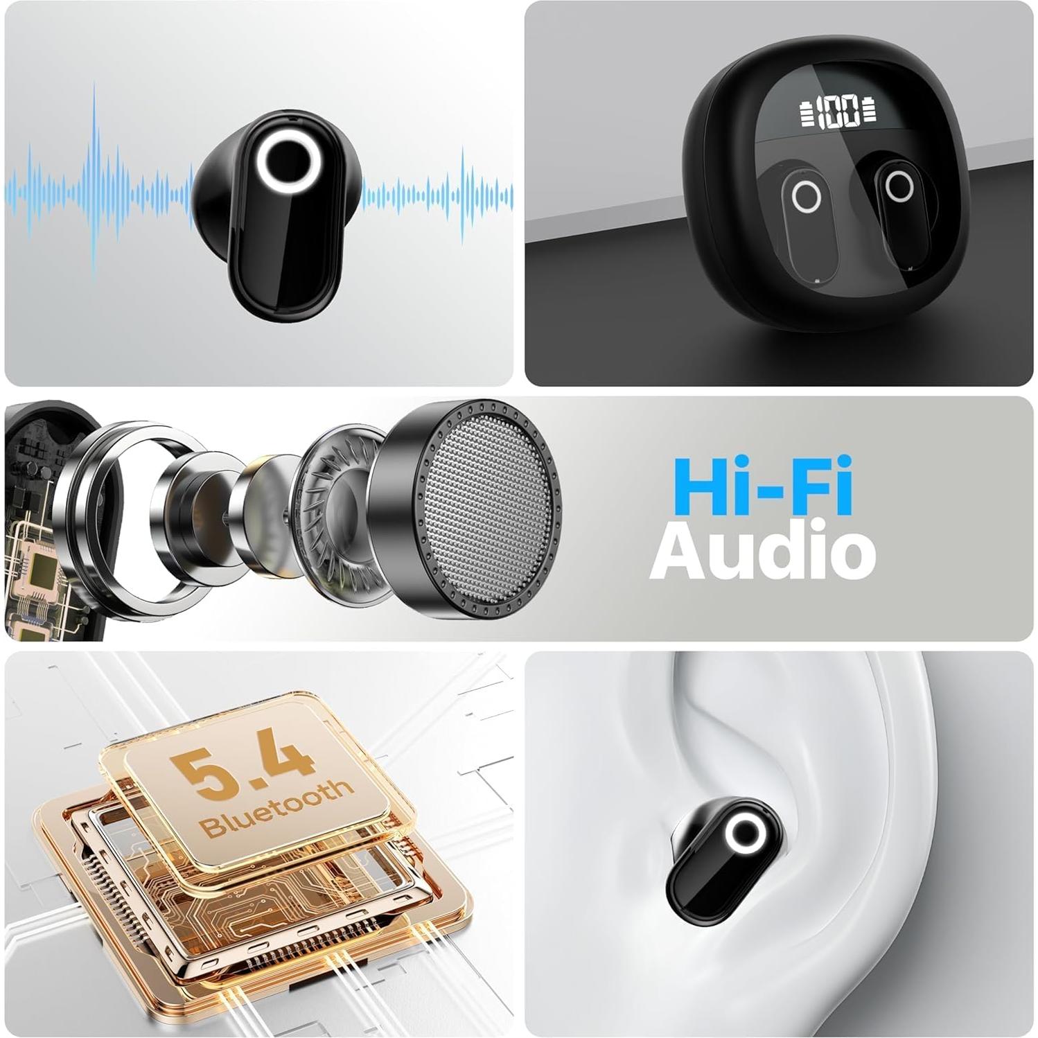 Auriculares Traductores AI Merryking TWS 144 Idiomas Negro