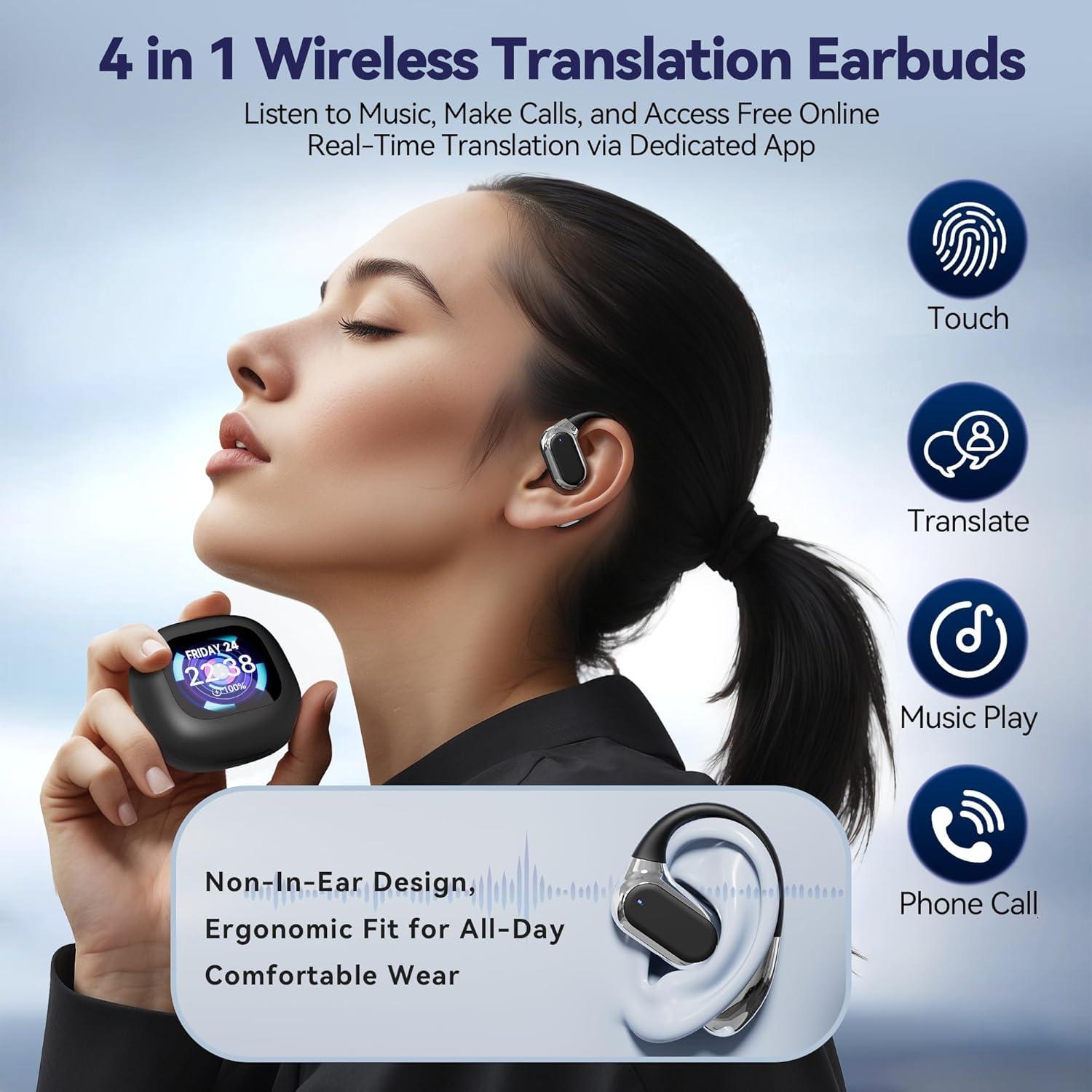 Auriculares Inalámbricos Traductores TOUSBUS Q18 144 Idiomas