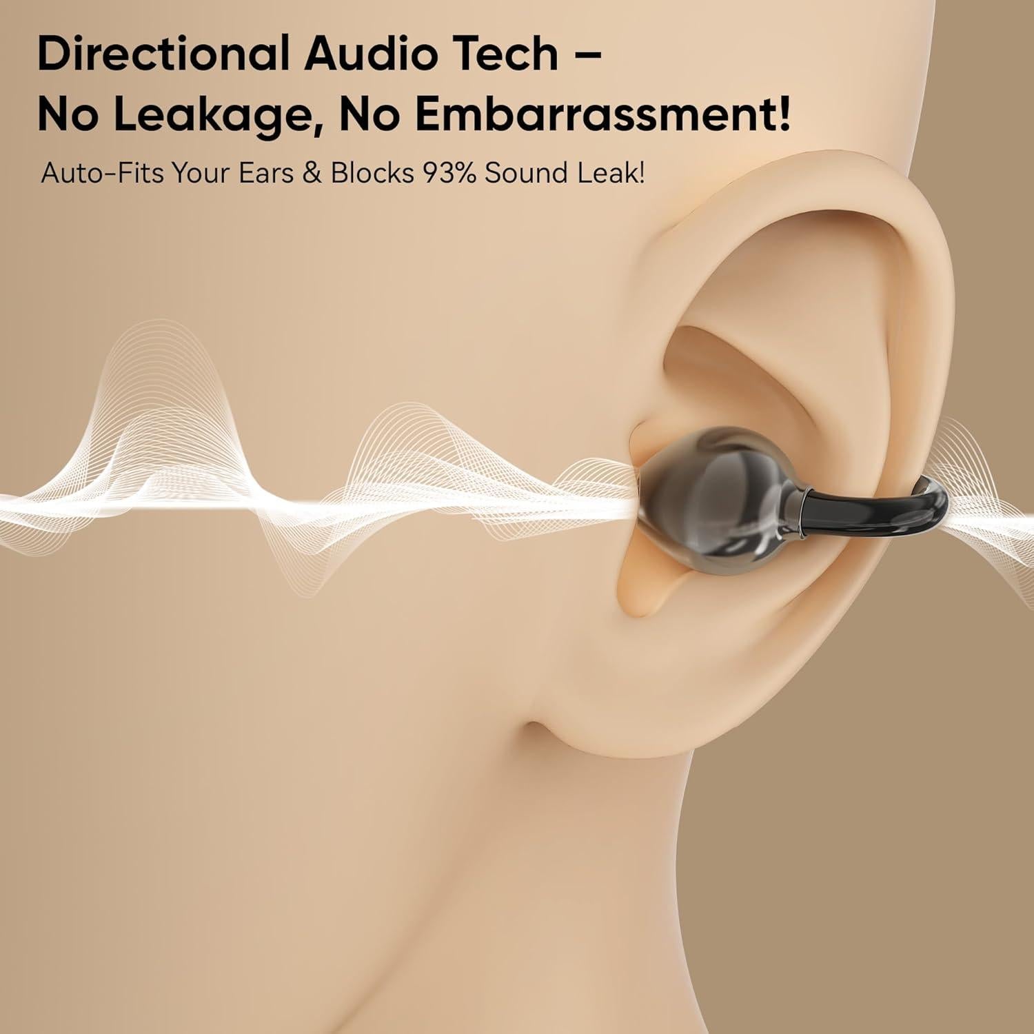 Auriculares Inalámbricos FVYAO F02 Bluetooth 5.4 IPX5 Negro