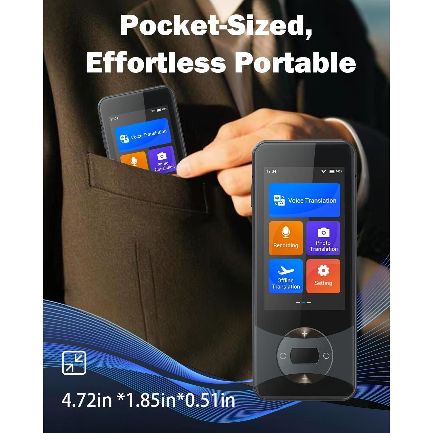 Traductor de Idiomas Wooask W10 AI 144 Idiomas Sin WiFi