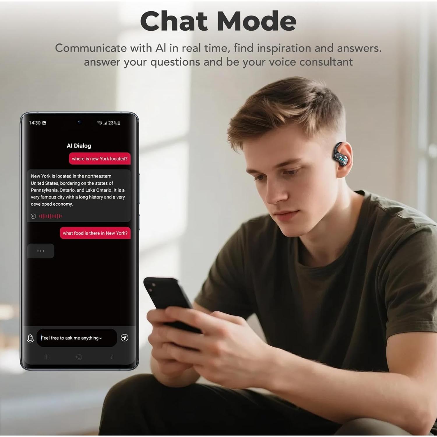 Auriculares Traductores Erazer X8 - Bluetooth 5.4, 135 Idiomas