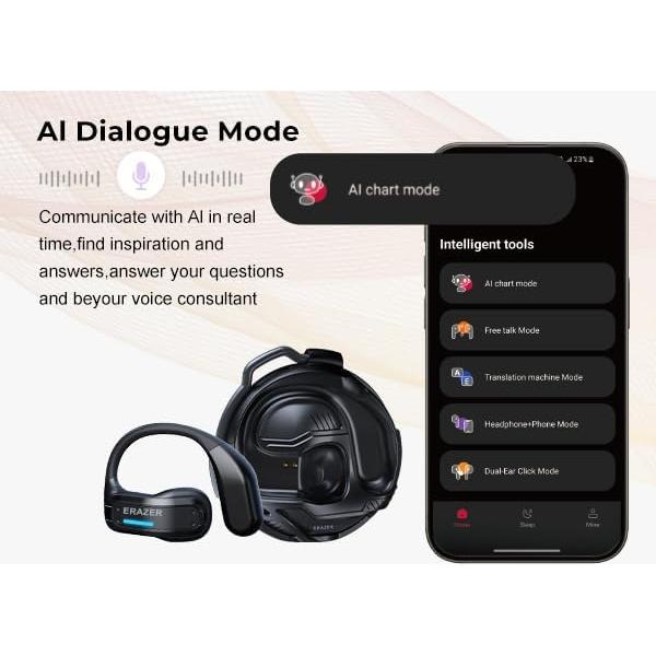 Auriculares Traductores Erazer X8 - Bluetooth 5.4, 135 Idiomas