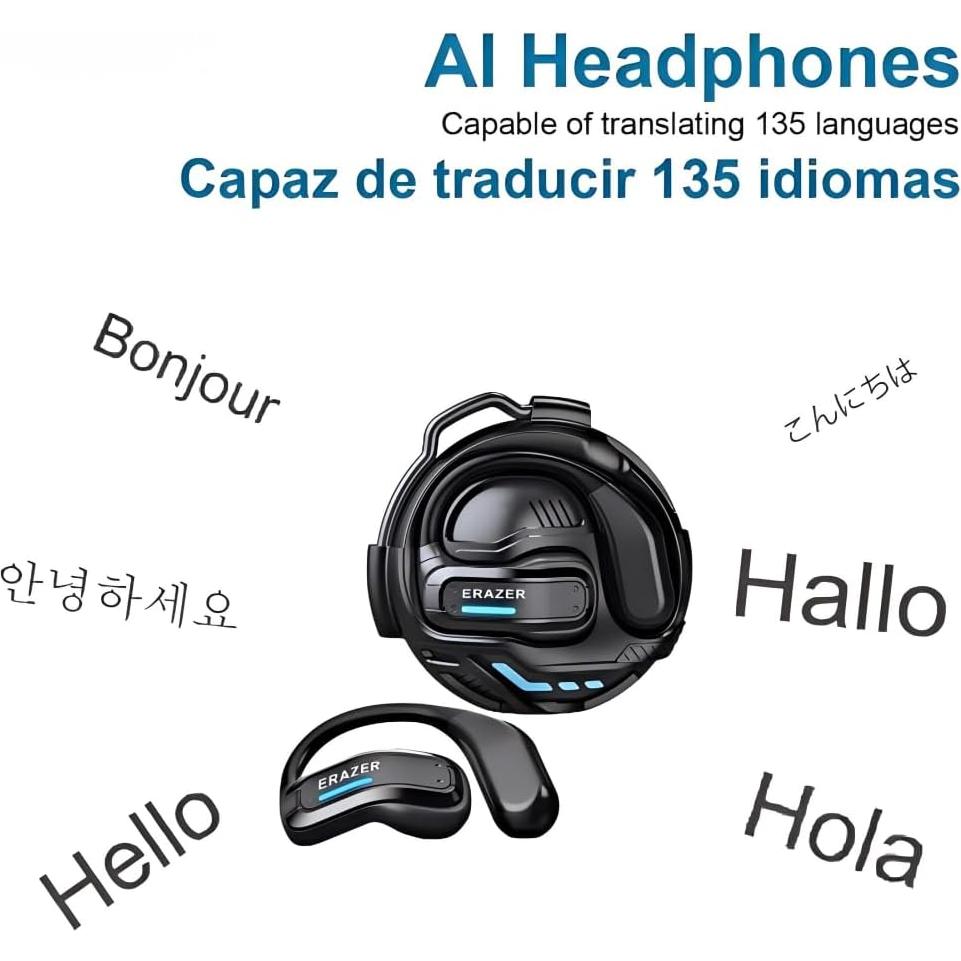 Auriculares Traductores Erazer X8 - Bluetooth 5.4, 135 Idiomas