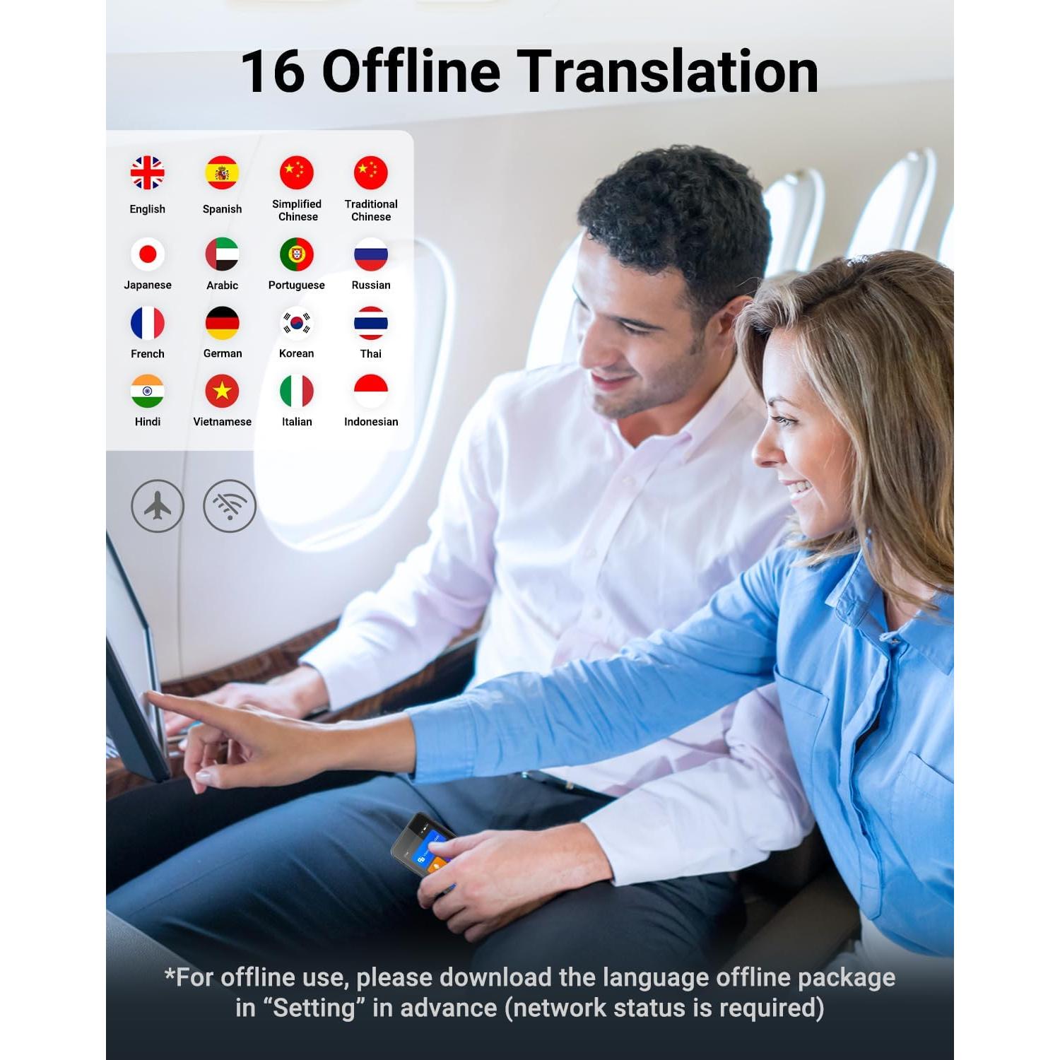 Traductor de Idiomas XUPURTLK, Voz Bidireccional, 144 Idiomas
