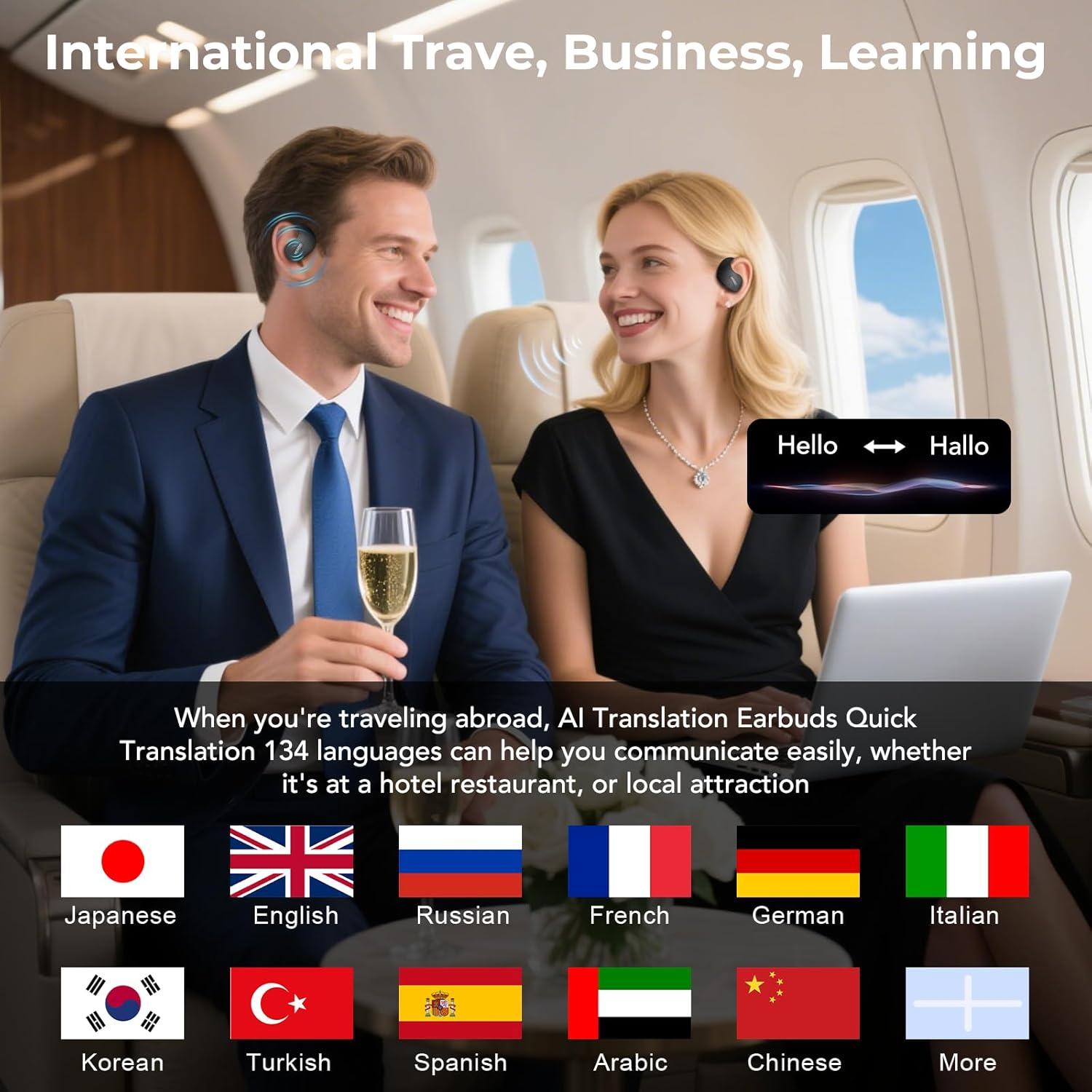 Auriculares Traductores AI MINISO X15 PRO Bluetooth 5.4 135 Idiomas