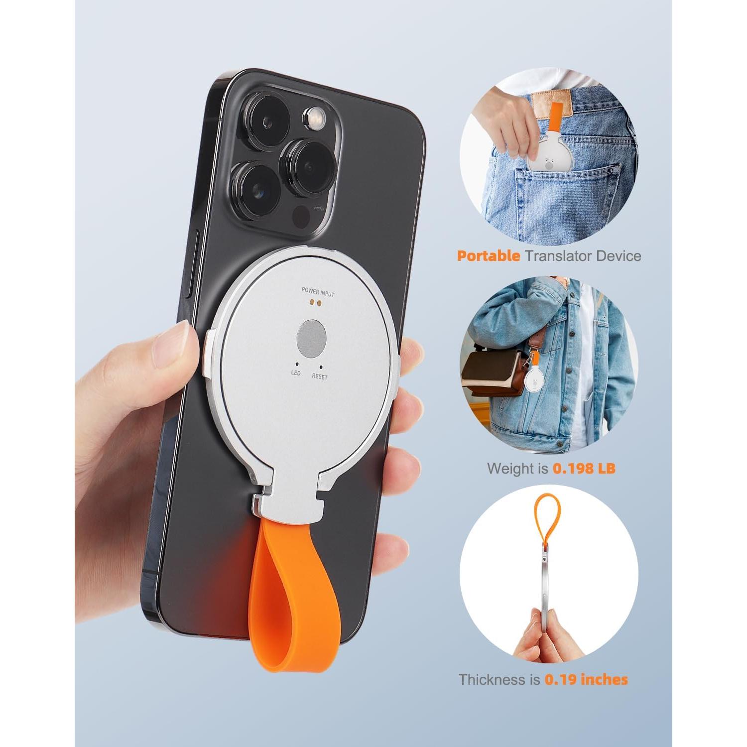 Traductor de Idiomas Aeeque FYJ00001SL, Soporte Teléfono, 138+ Idiomas