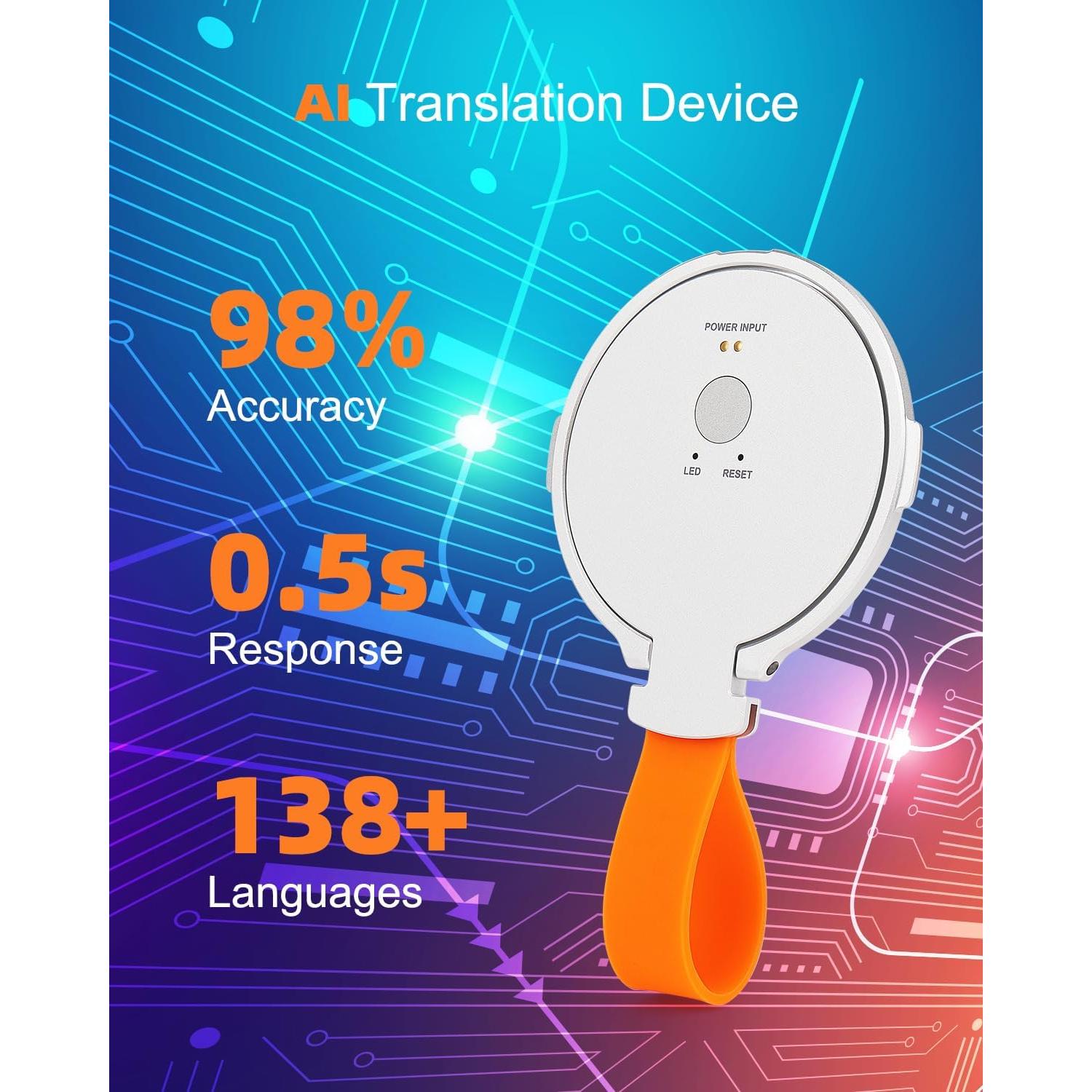 Traductor de Idiomas Aeeque FYJ00001SL, Soporte Teléfono, 138+ Idiomas