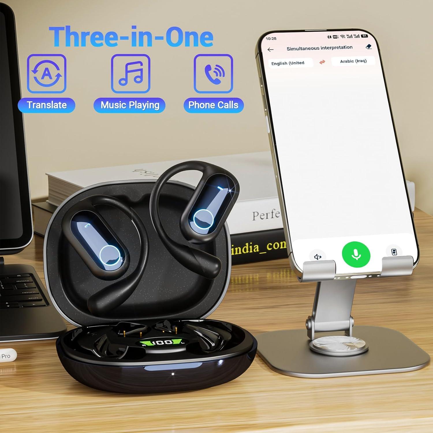 Auriculares Traductores Souroyea Q17 - 144 Idiomas, 10h Batería