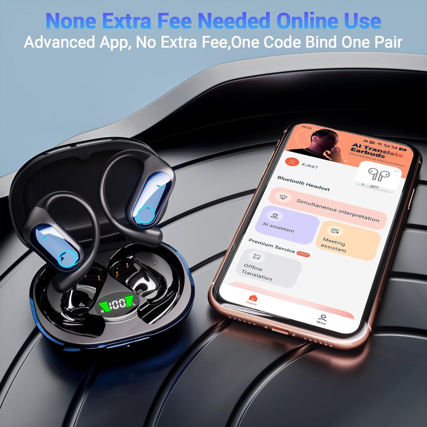 Auriculares Traductores Souroyea Q17 - 144 Idiomas, 10h Batería