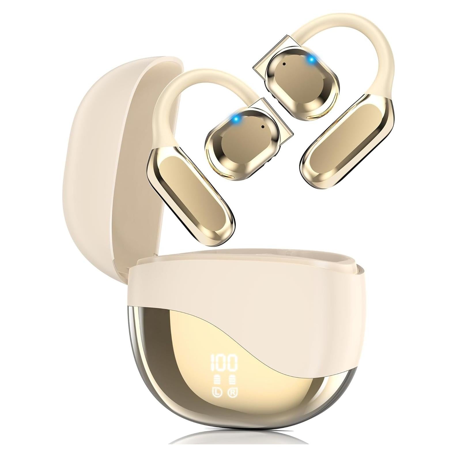 Auriculares Traductores AI Inalámbricos 144 Idiomas - Marfil