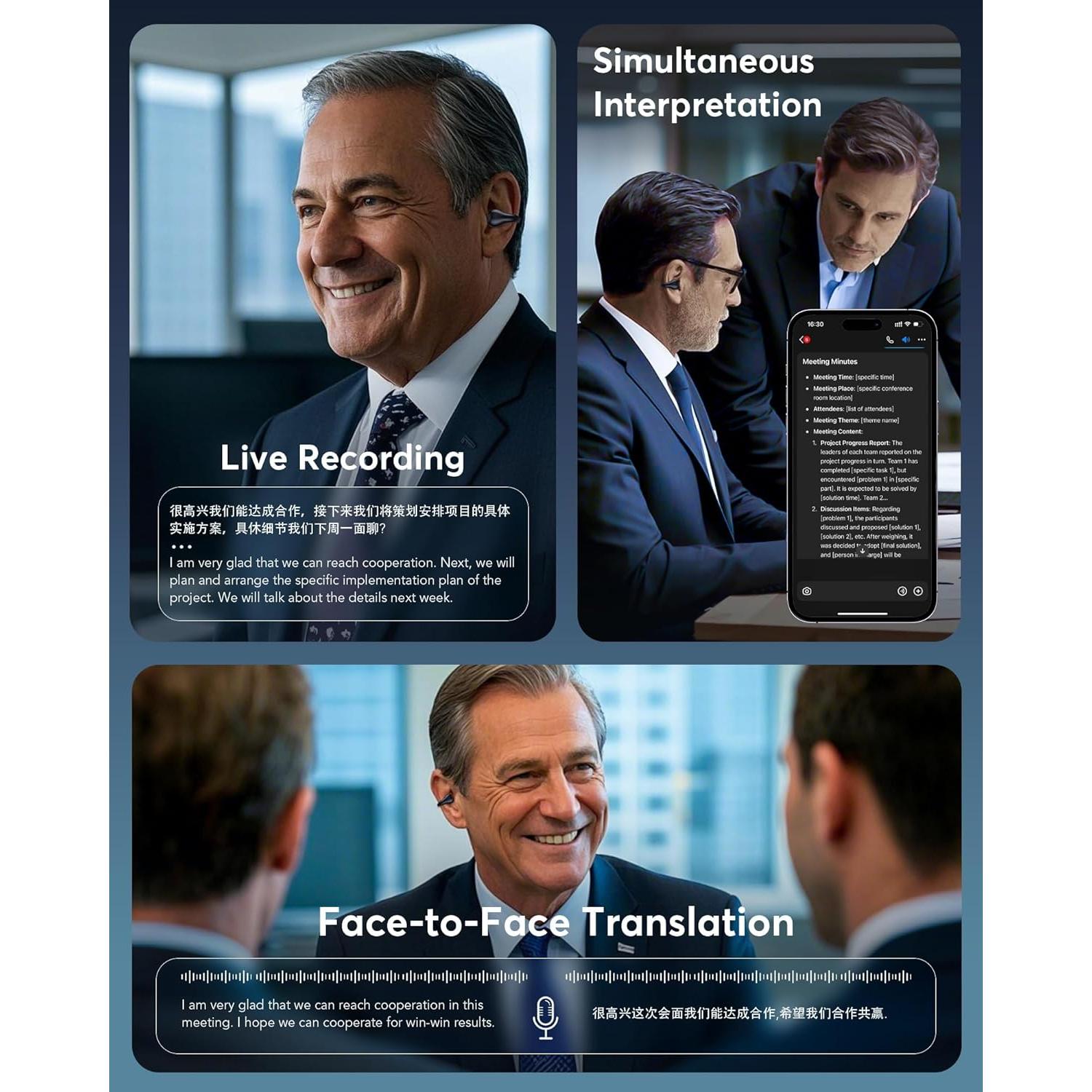 Auriculares Inalámbricos Boytond YYK-Q71 con Traducción AI 144 Idiomas