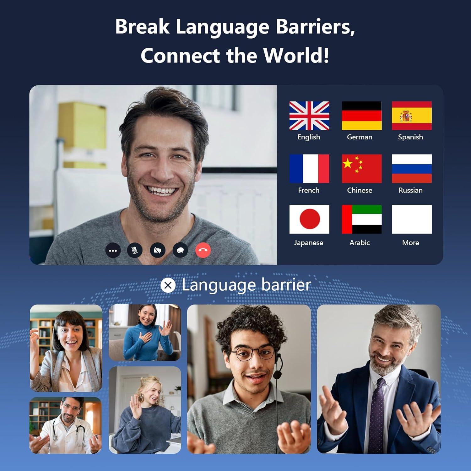 Auriculares de Traducción AI NUPLEA Q71 Negro 60H Bluetooth