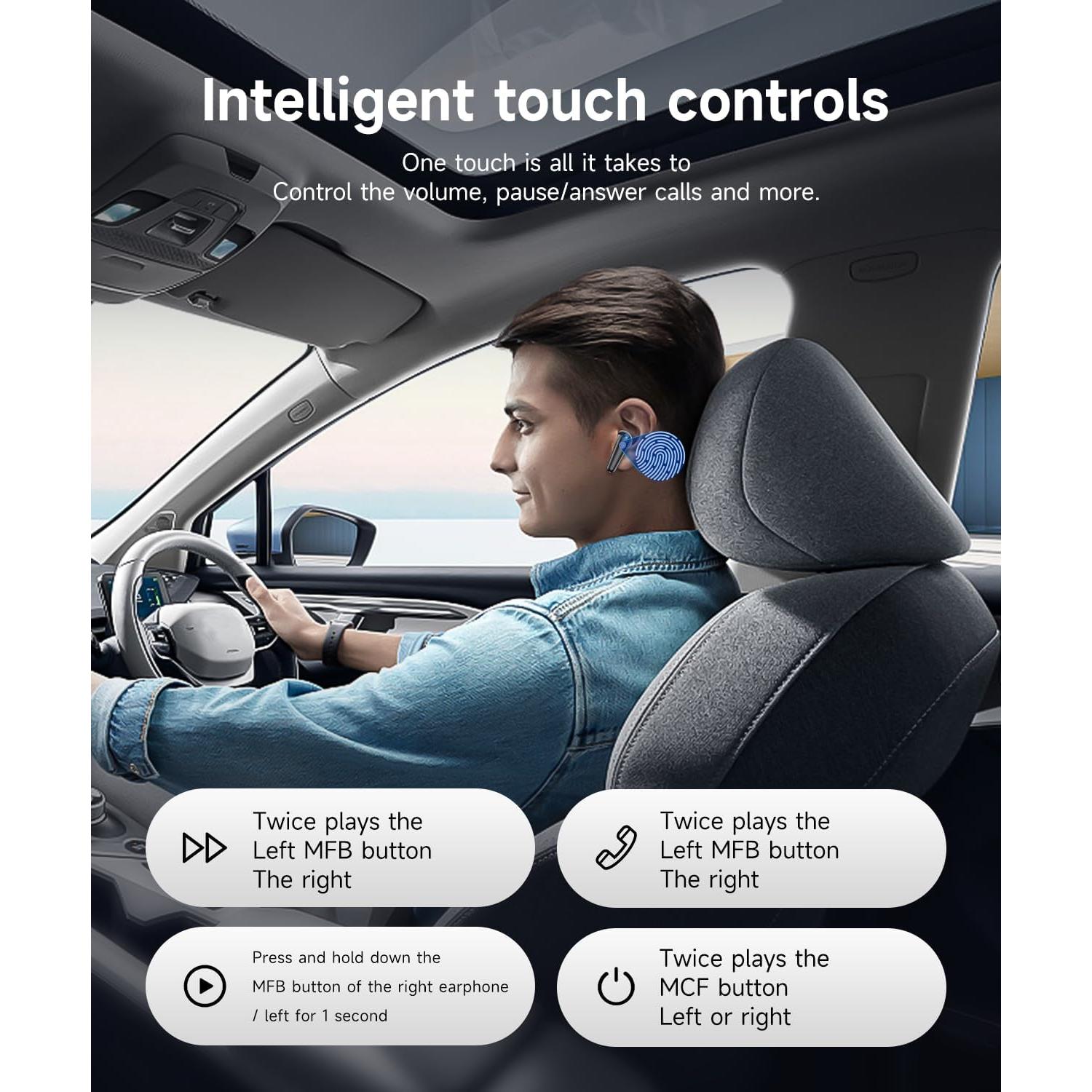 Auriculares Inalámbricos Mosyxe YYK-750 Bluetooth 5.3 42H Negro