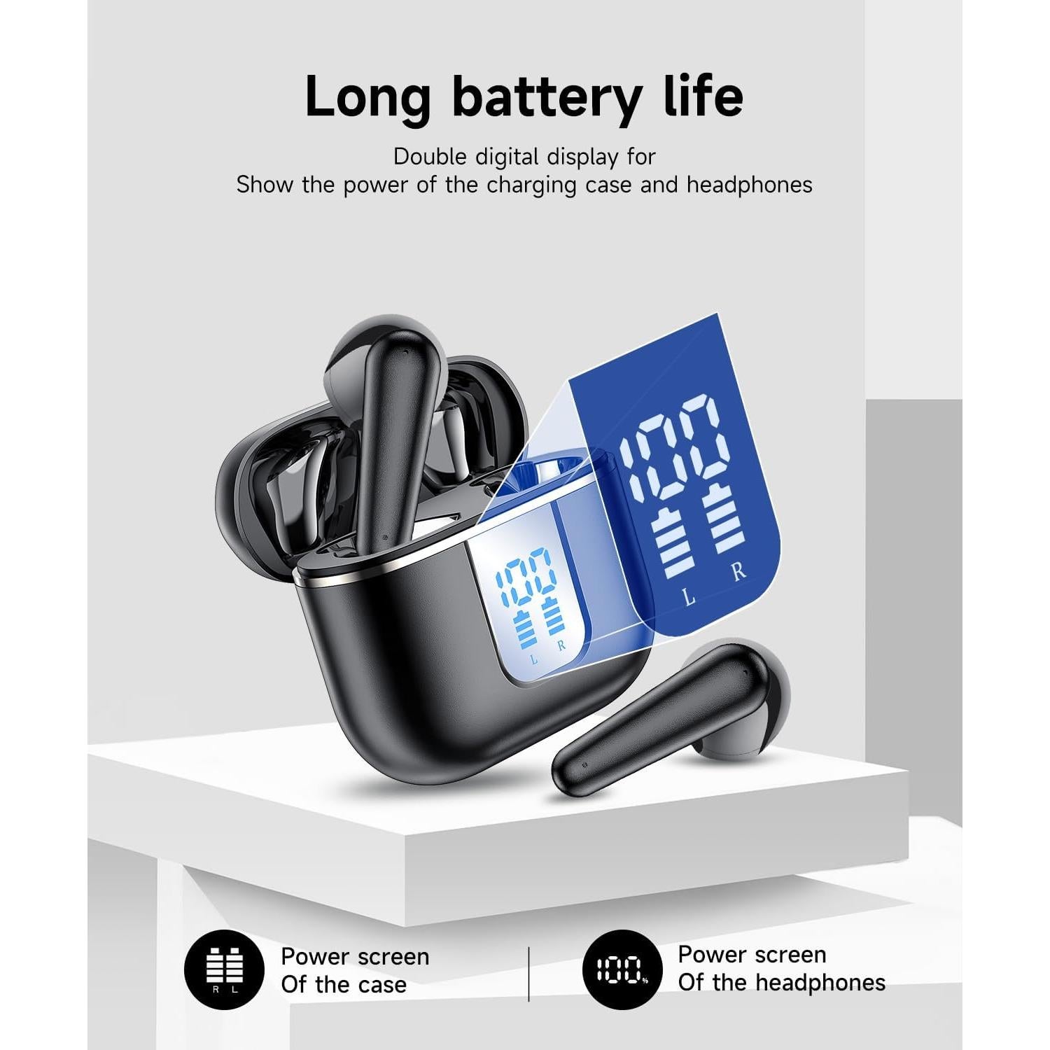 Auriculares Inalámbricos Mosyxe YYK-750 Bluetooth 5.3 42H Negro