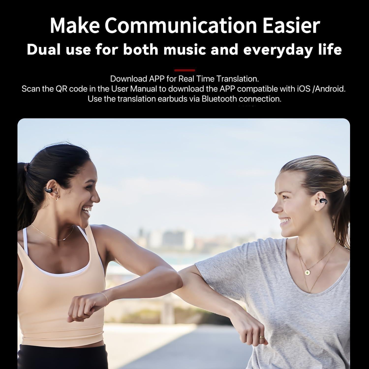 Auriculares Traductores Bluetooth YLYHHFY, 144 Idiomas, AI