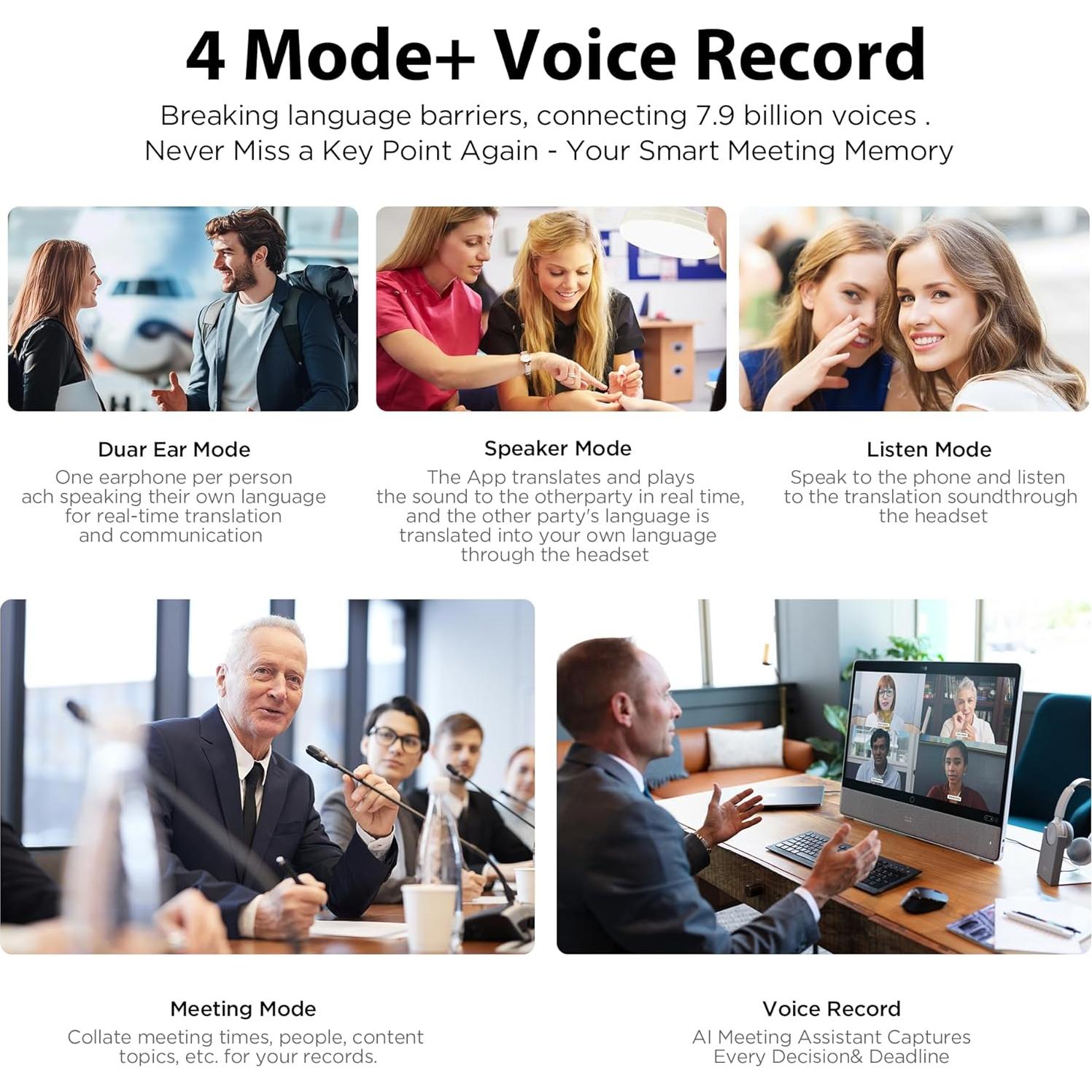 Auriculares Inalámbricos Traductor AI LXZY V-01 143 Idiomas