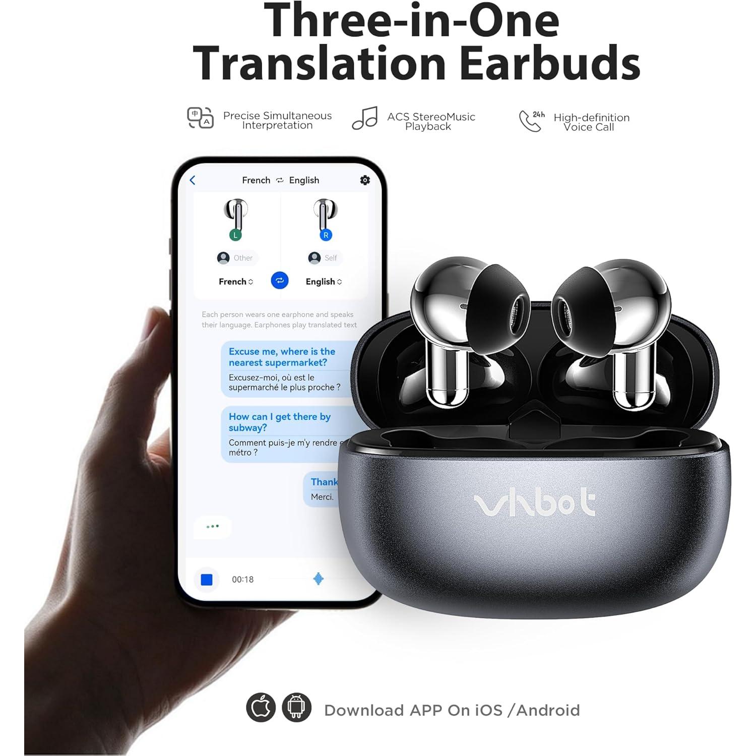 Auriculares Inalámbricos Traductor AI LXZY V-01 143 Idiomas