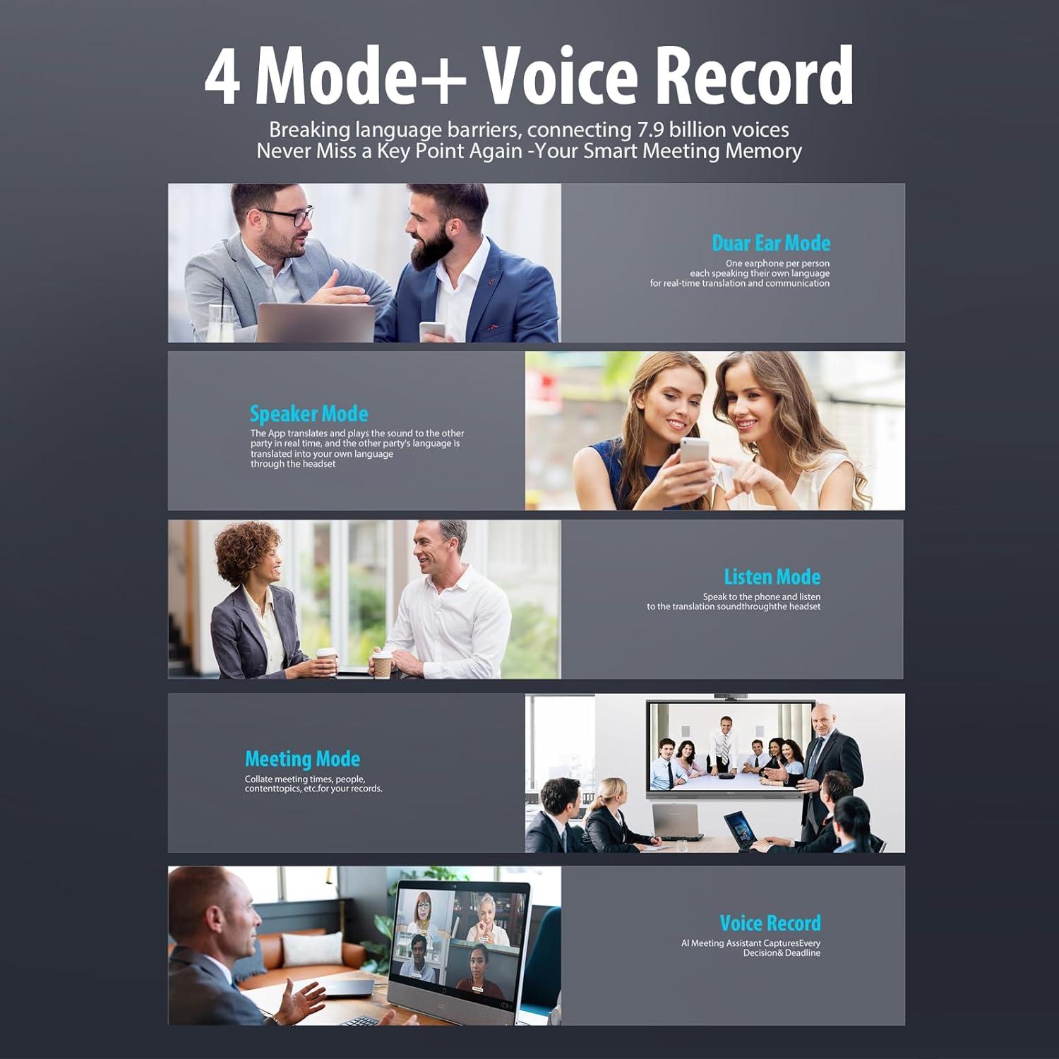 Auriculares Inalámbricos Bluetooth LXZY con Traducción AI 143 Idiomas